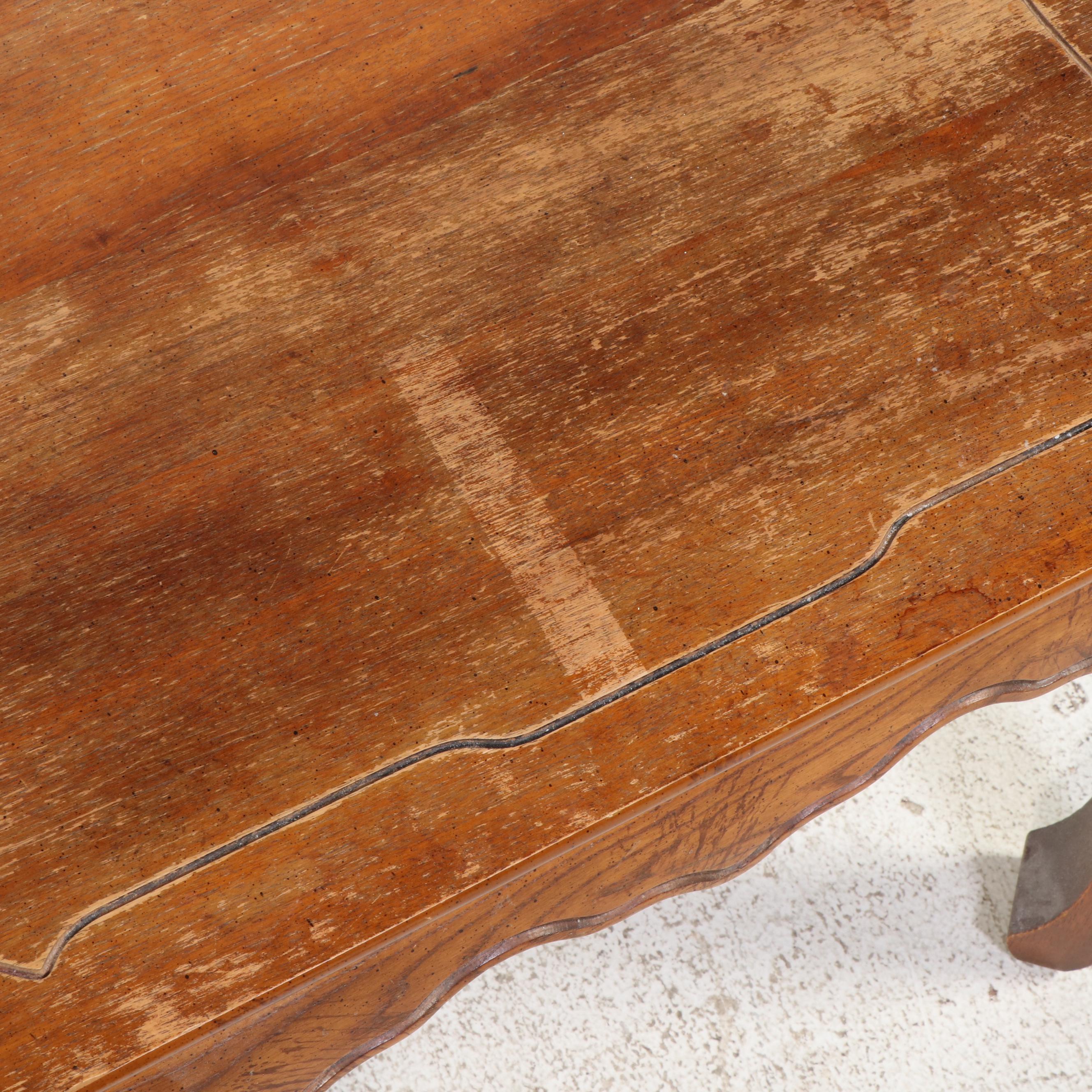 Lane "Virginia Maid" Chinese Style Walnut and Oak Coffee Table and Side Table