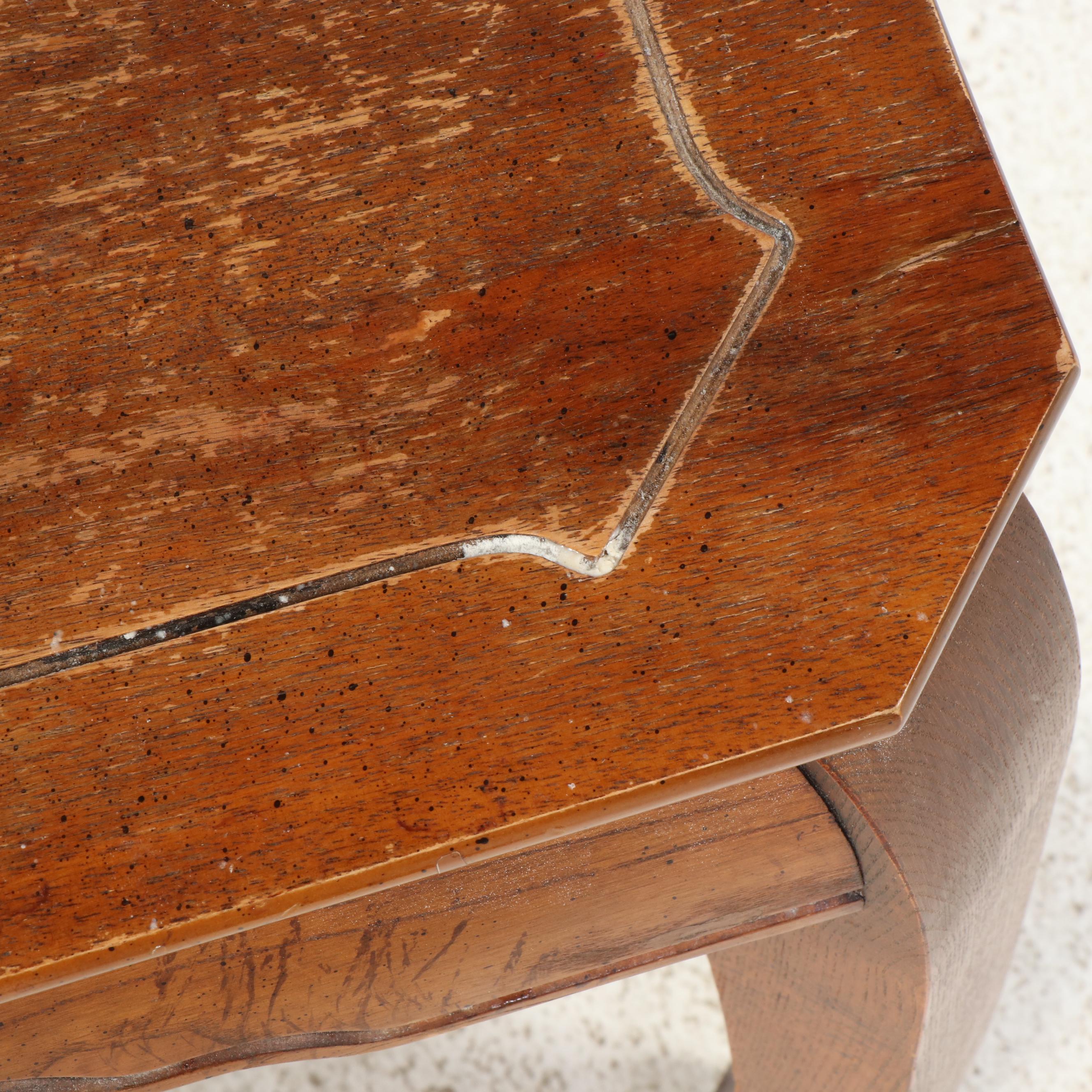 Lane "Virginia Maid" Chinese Style Walnut and Oak Coffee Table and Side Table