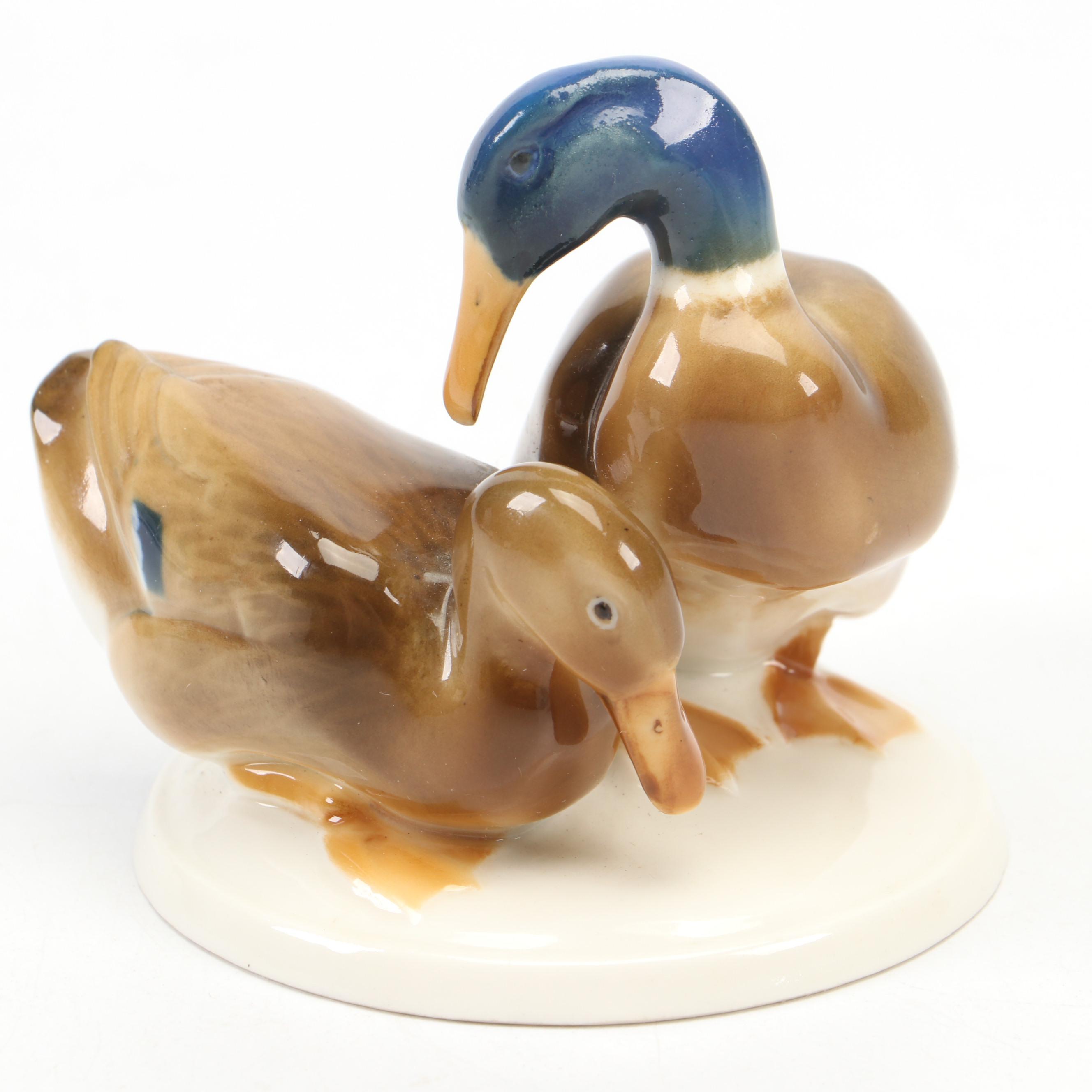 Royal Copenhagen, B&G and Hutschenreuther Porcelain Bird Figurines