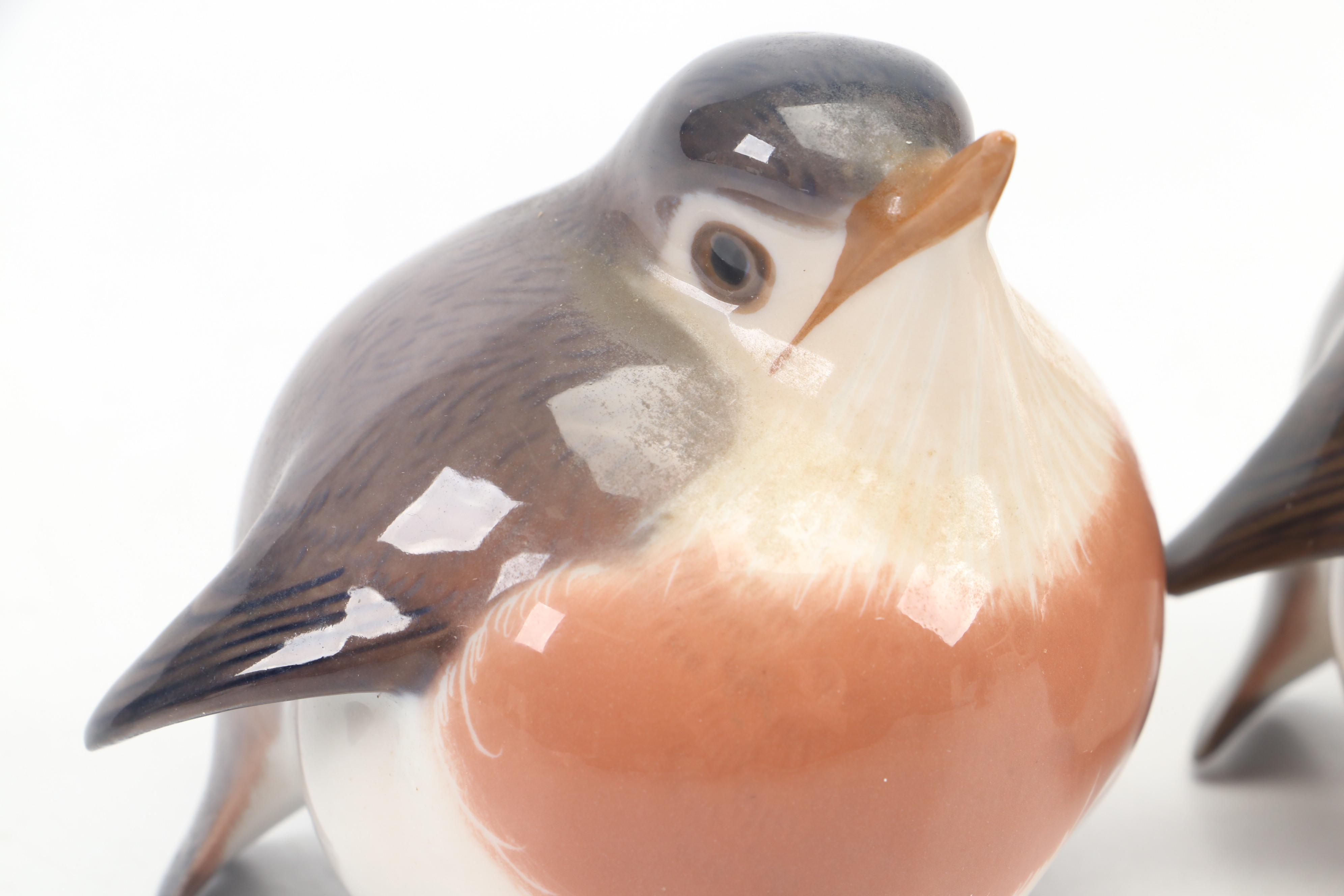 Royal Copenhagen, B&G and Hutschenreuther Porcelain Bird Figurines