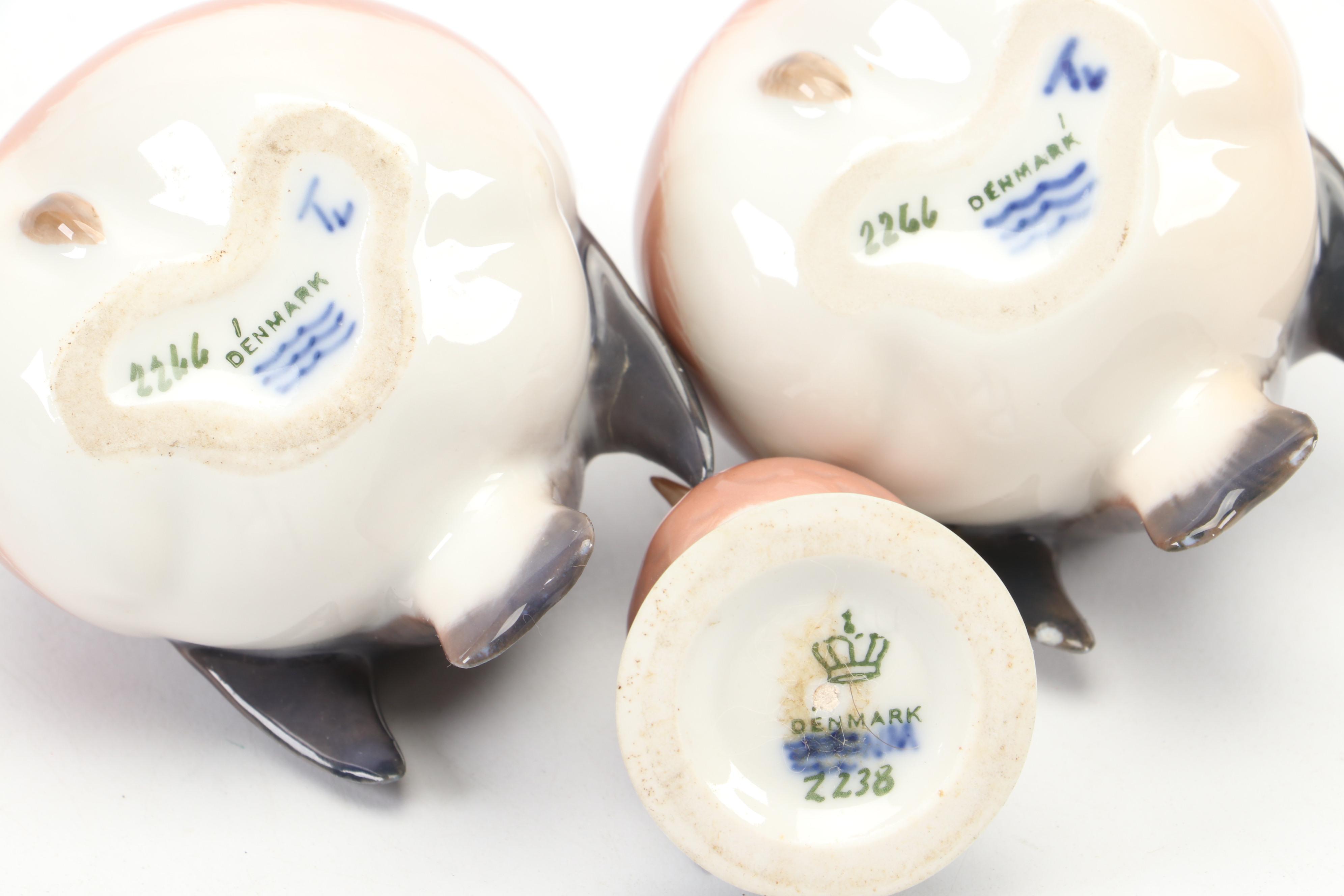 Royal Copenhagen, B&G and Hutschenreuther Porcelain Bird Figurines