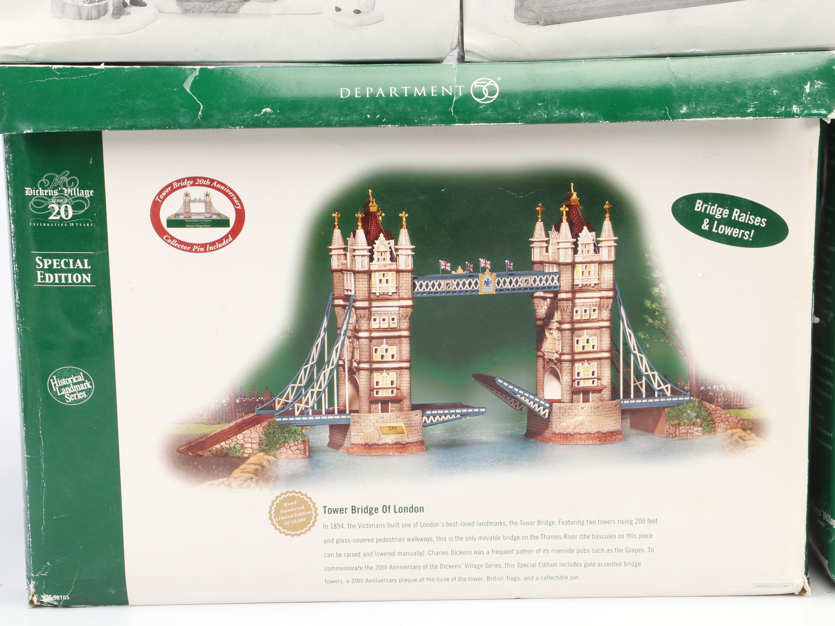 Department 56 "Tower Bridge Of London" and "Big Ben" Porcelain Figurines, More