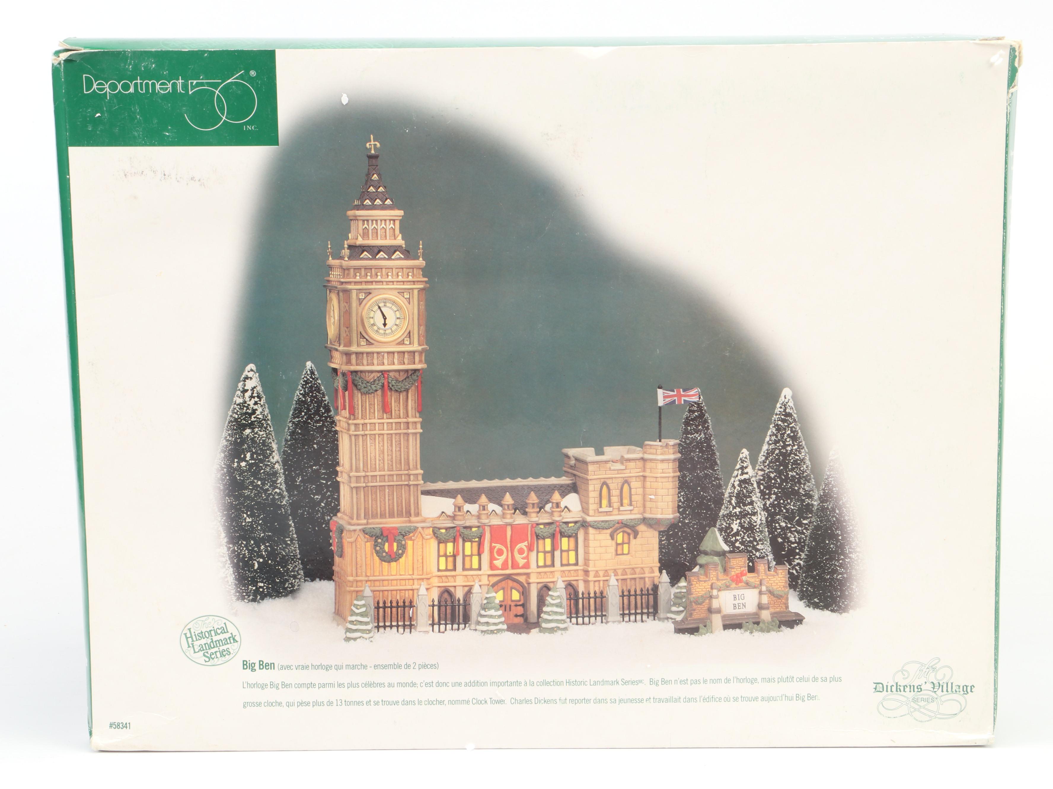 Department 56 "Tower Bridge Of London" and "Big Ben" Porcelain Figurines, More