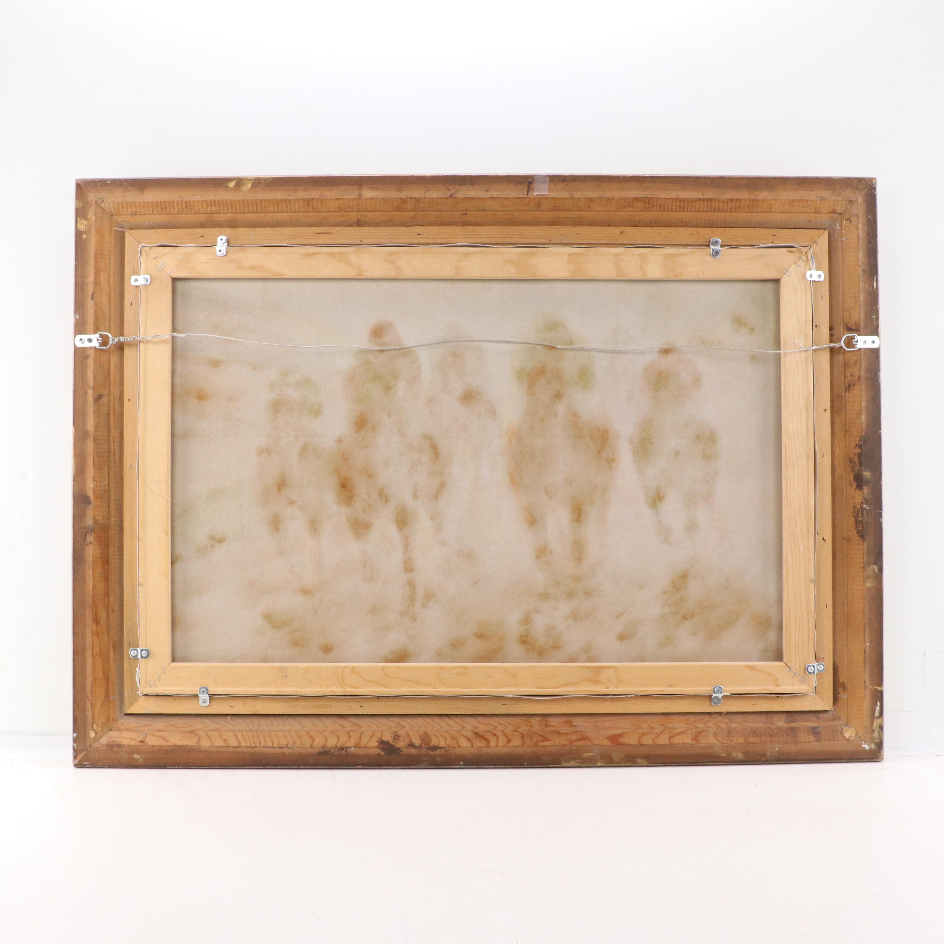 Rogers Oil Painting of Horse Race with Jockeys