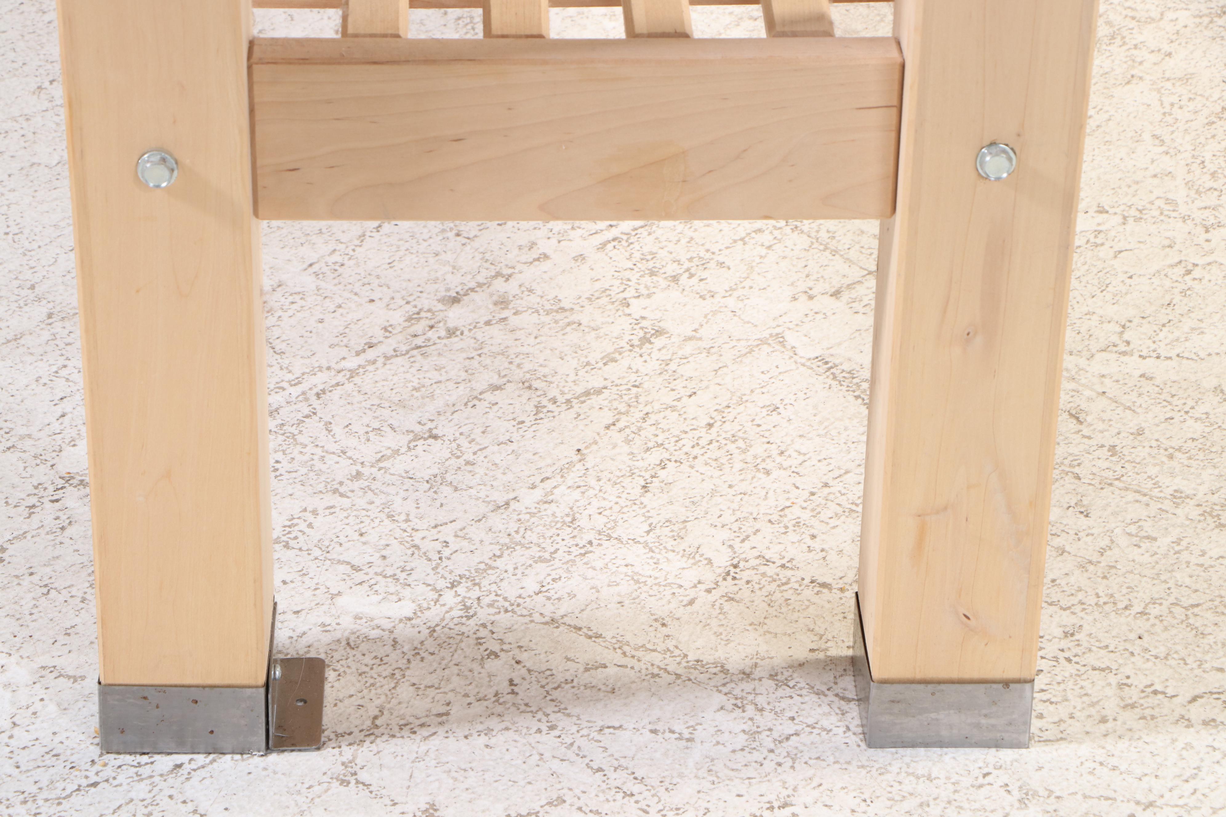 IKEA "Groland" Birch and Stainless Steel Kitchen Island