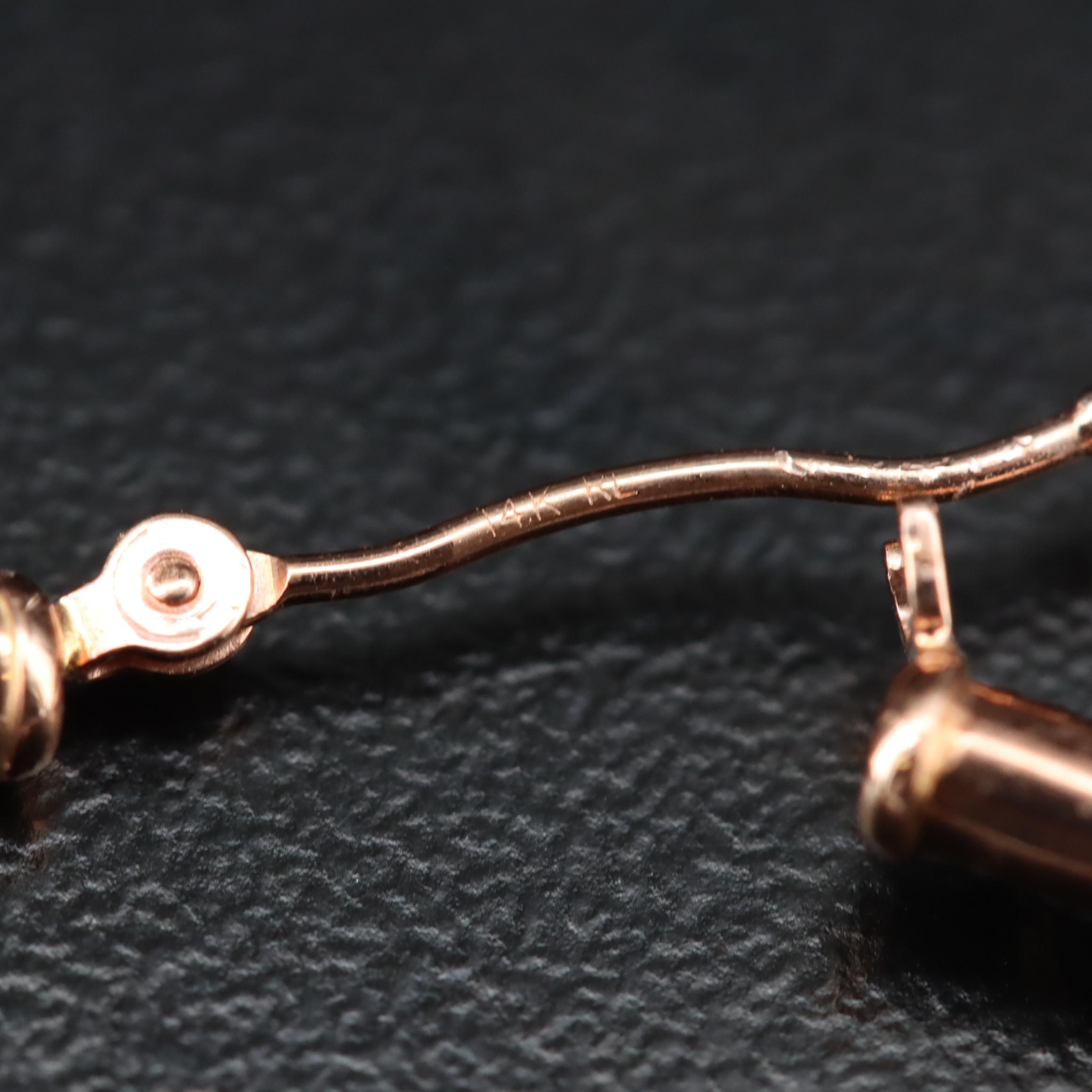 14K Rose Gold Hoops