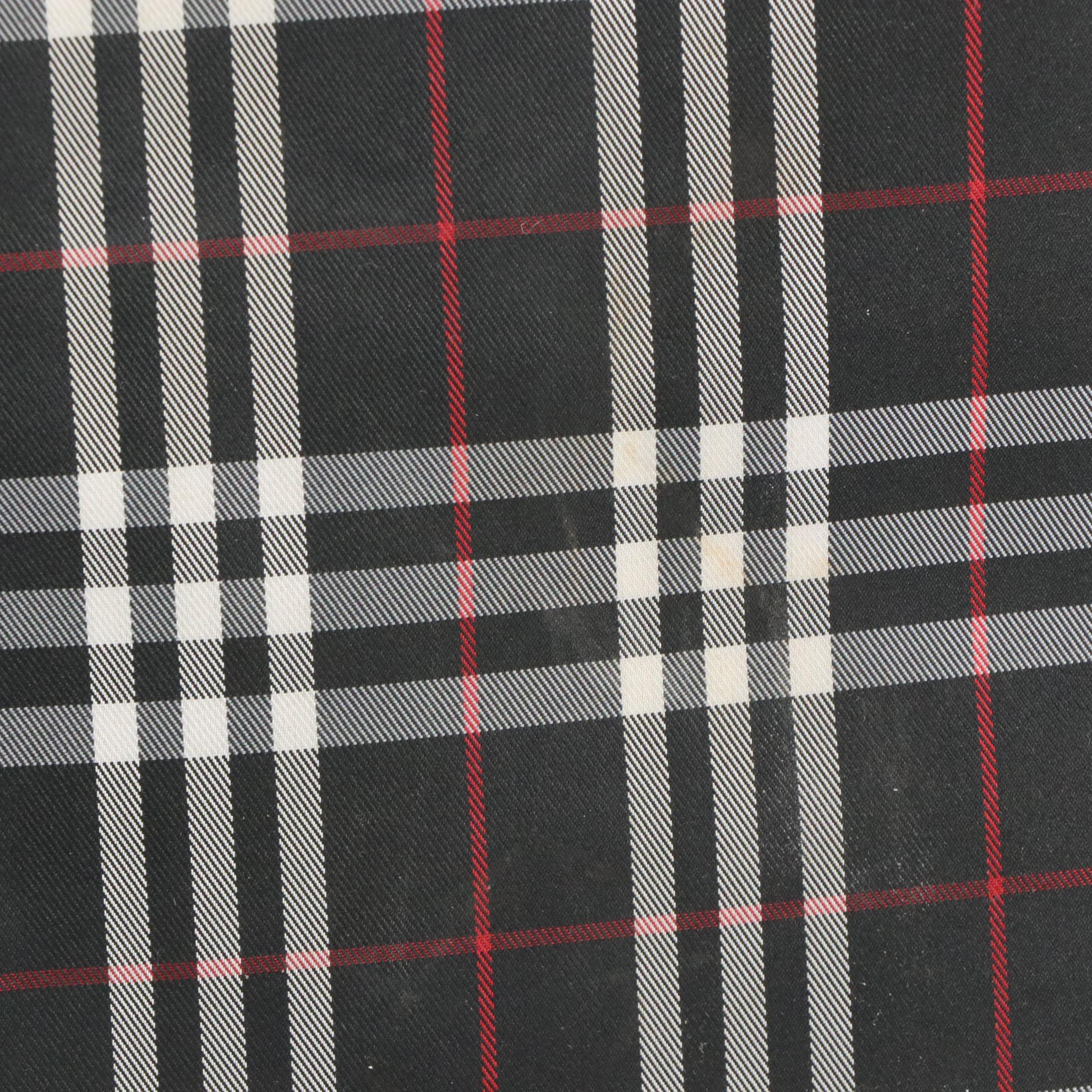 Burberry Blue Check Nylon Tote