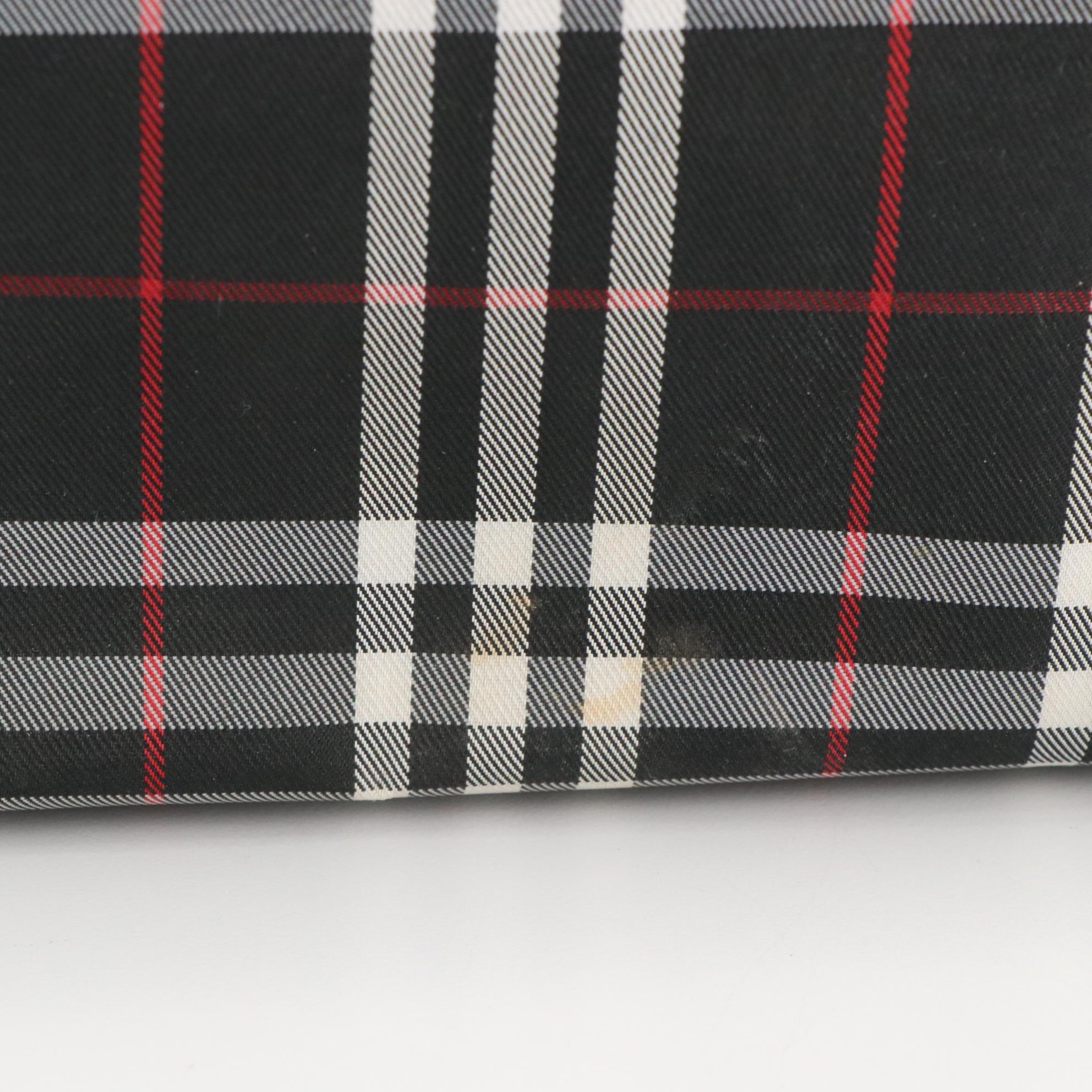 Burberry Blue Check Nylon Tote