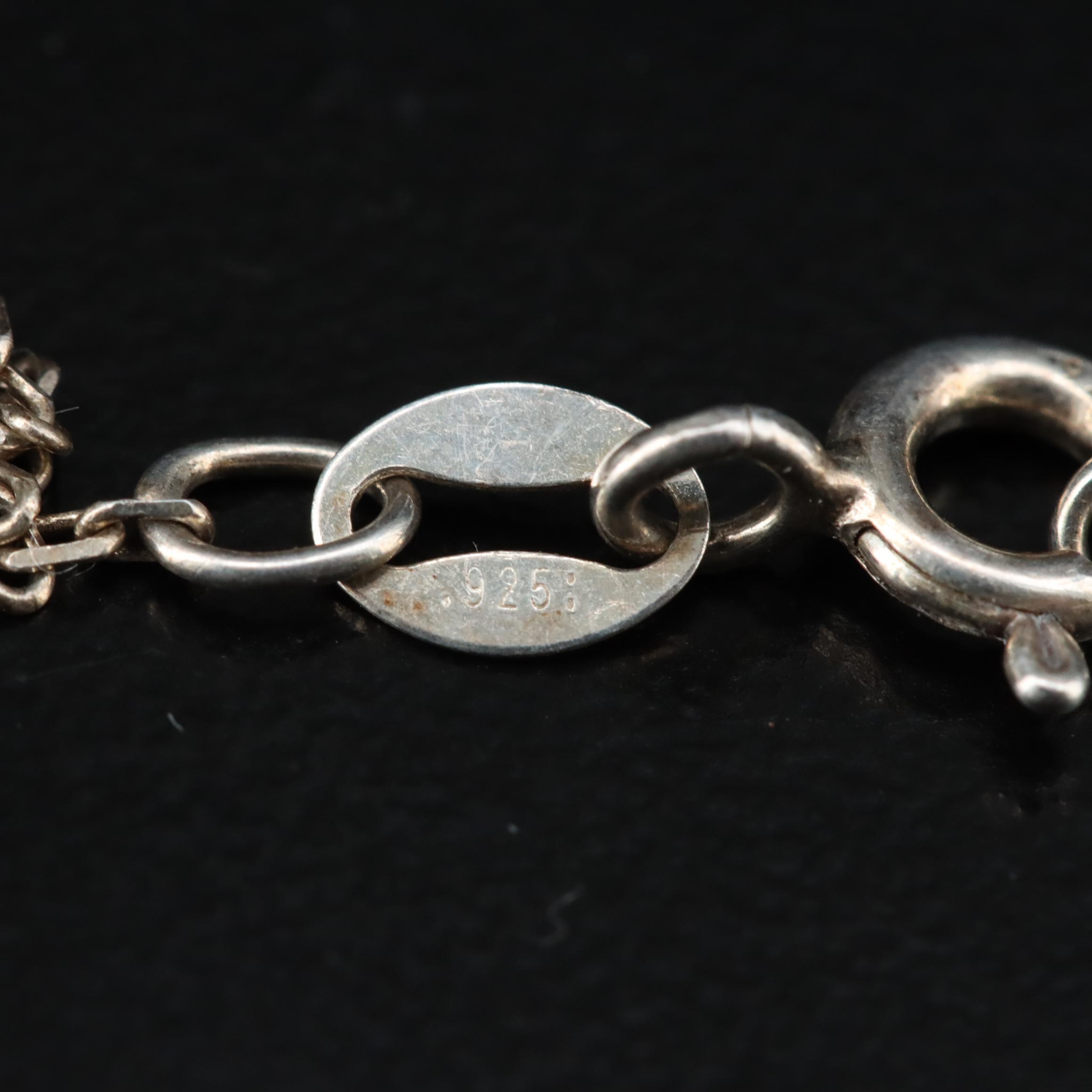 Sterling "E" Initial Pendant Necklace