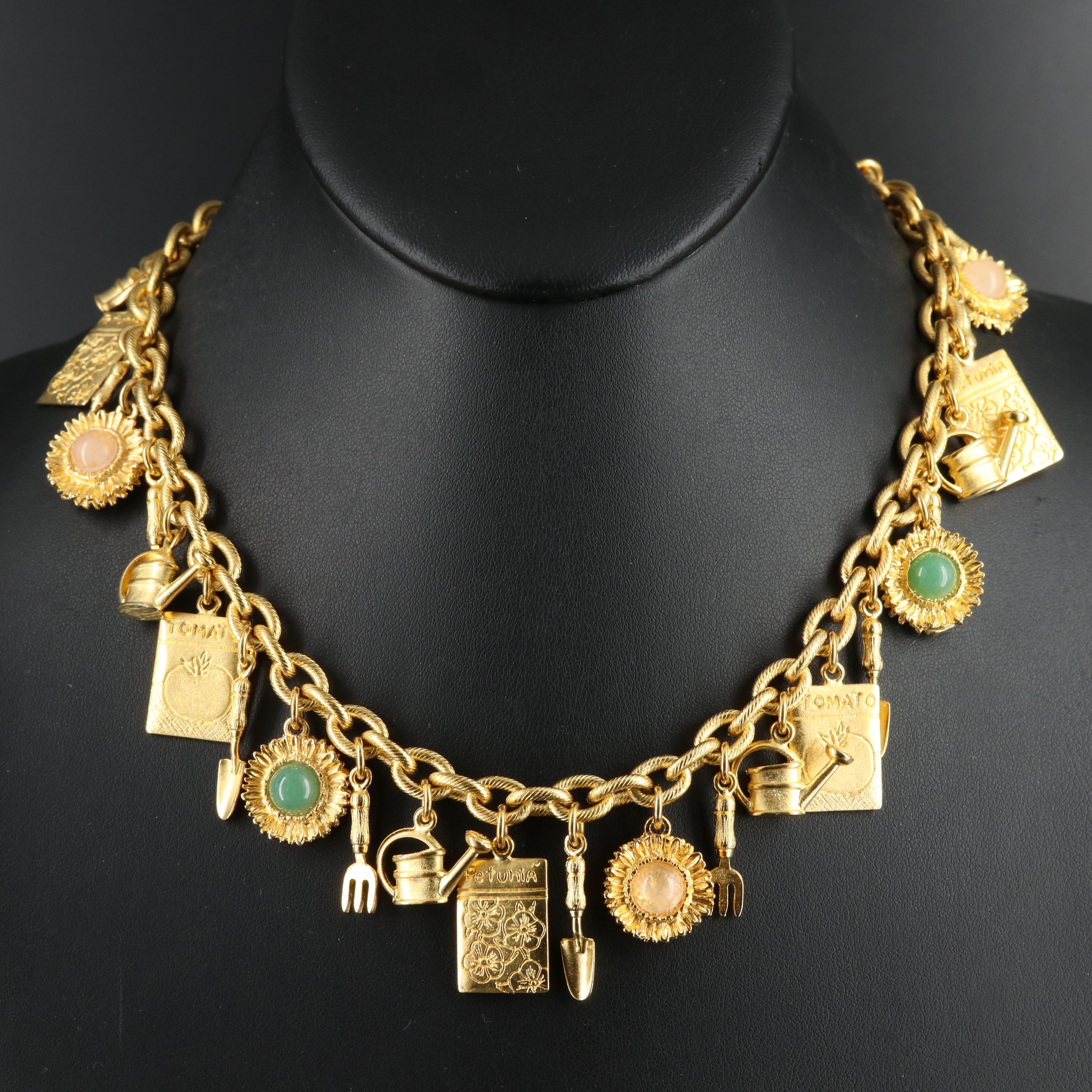 Mish NY "Old Westbury Gardens" Necklace with Rose Quartz and Aventurine