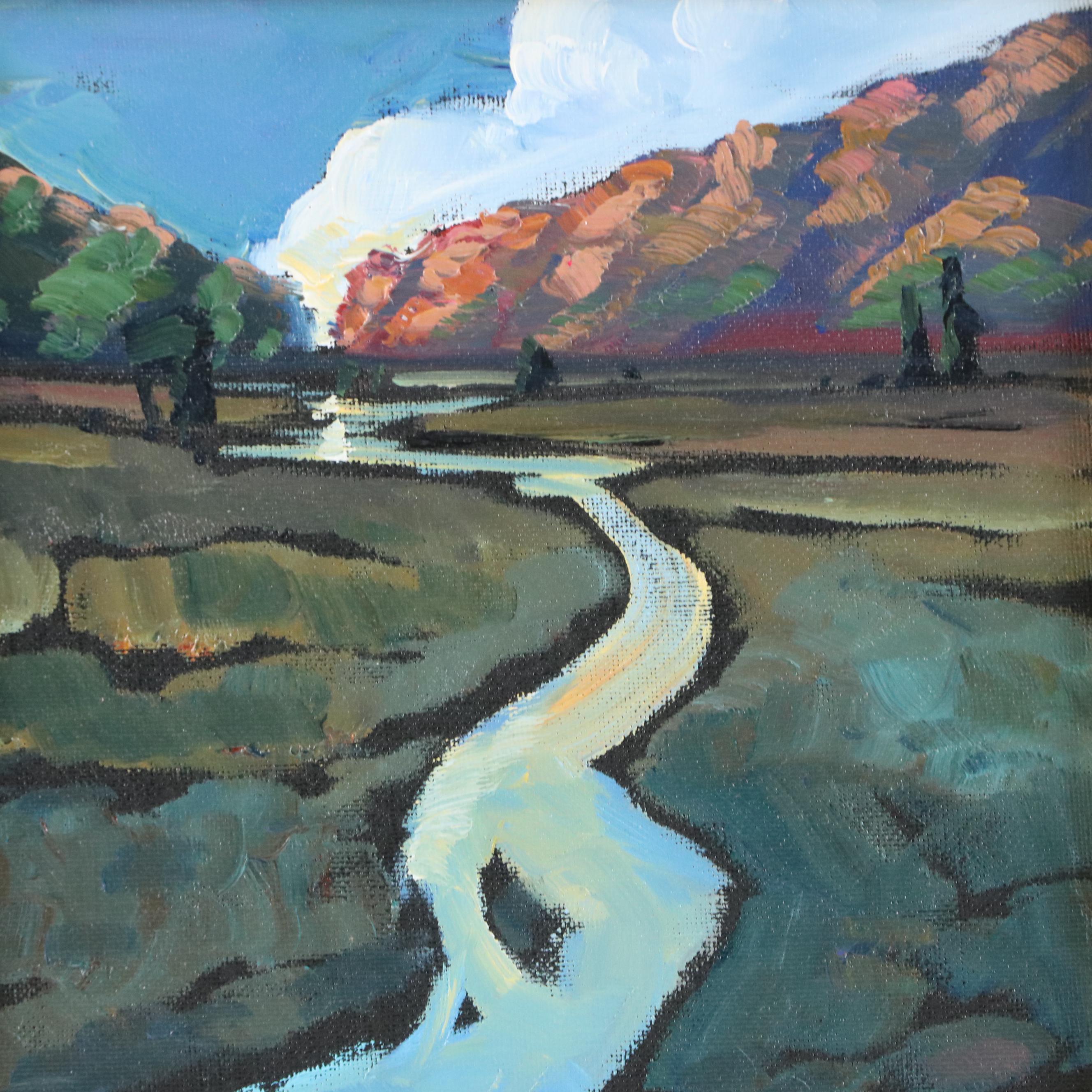 William Hawkins Landscape Oil Painting, 2024