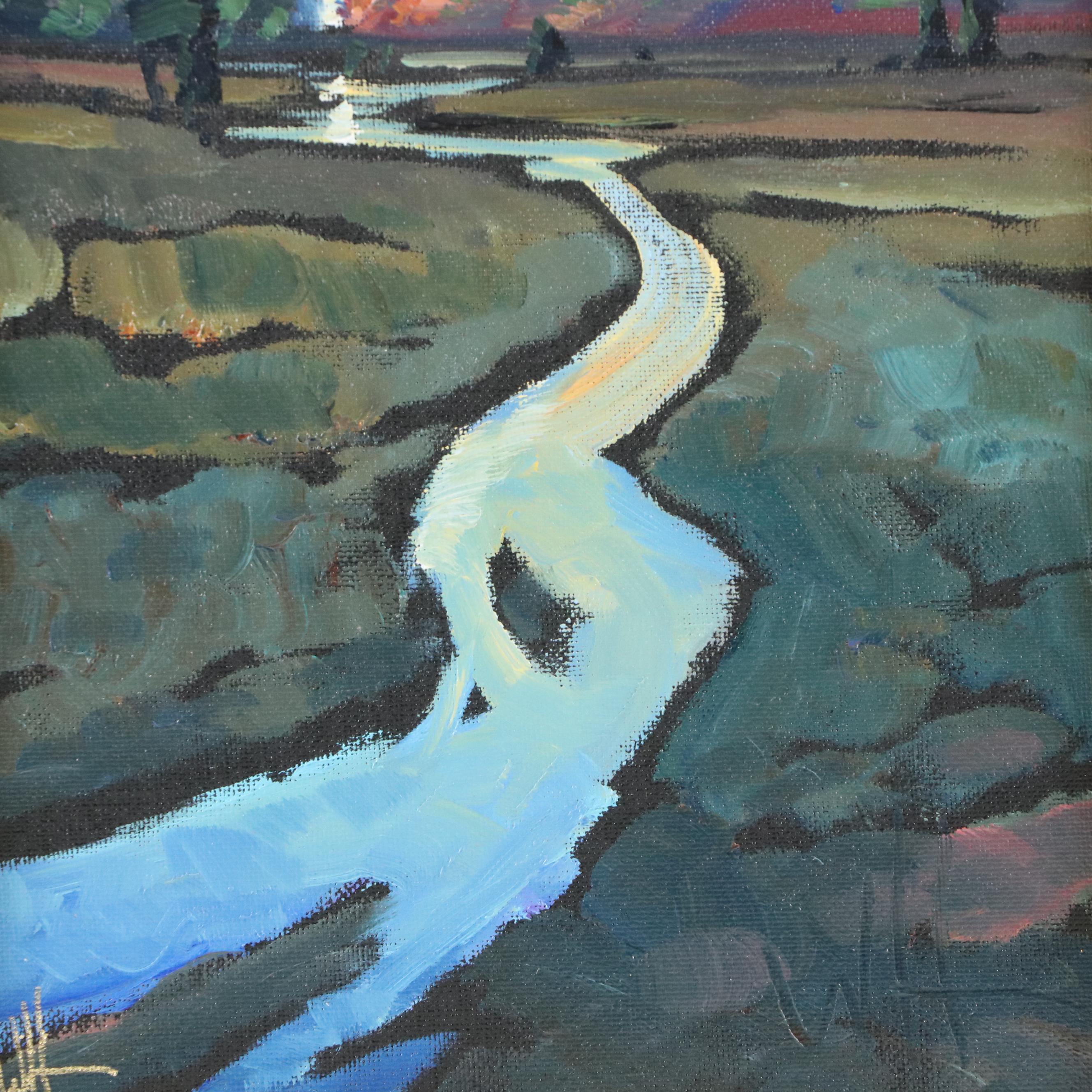 William Hawkins Landscape Oil Painting, 2024