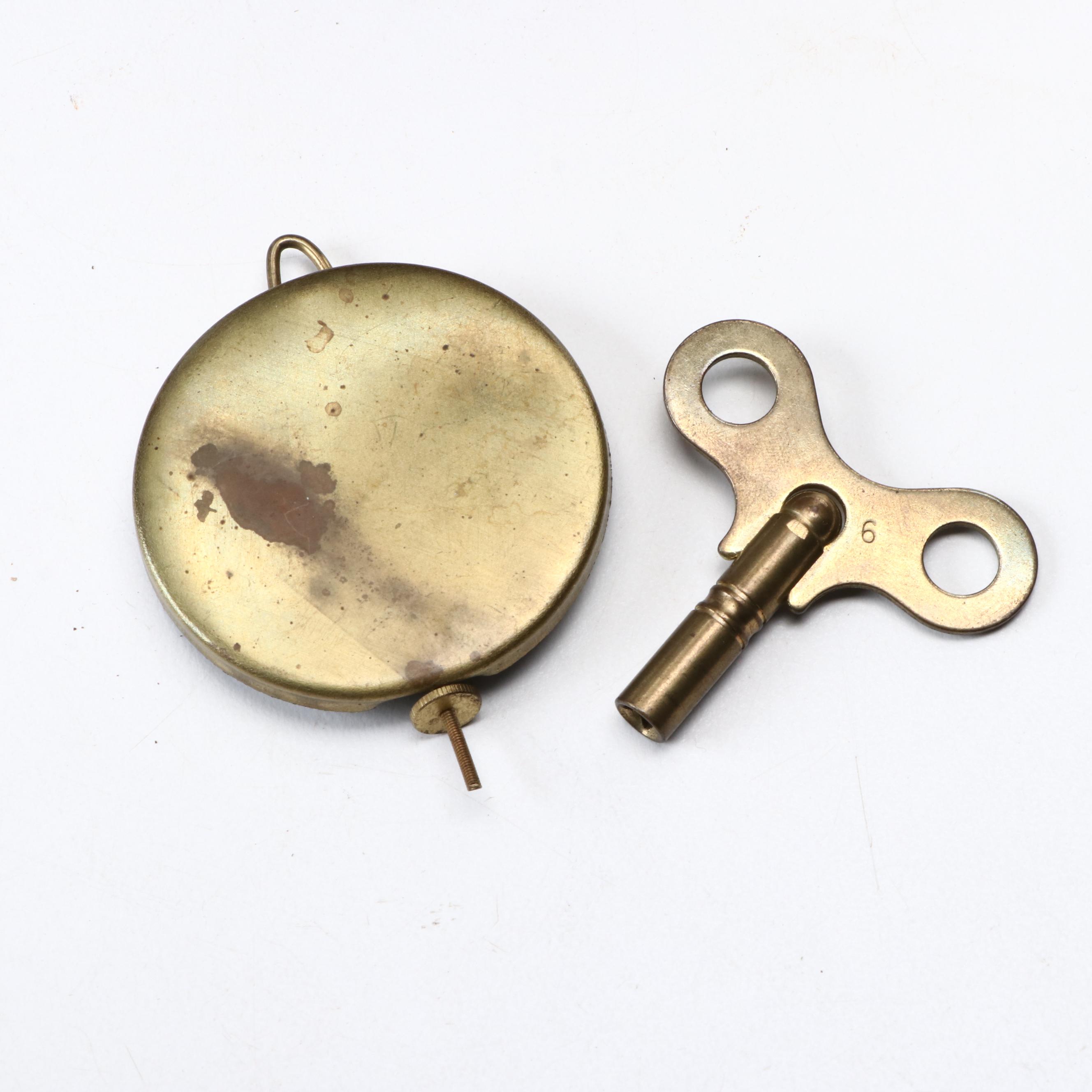 Late Victorian Ansonia Quarter Sawn Oak Mantel Clock with Brass Accents