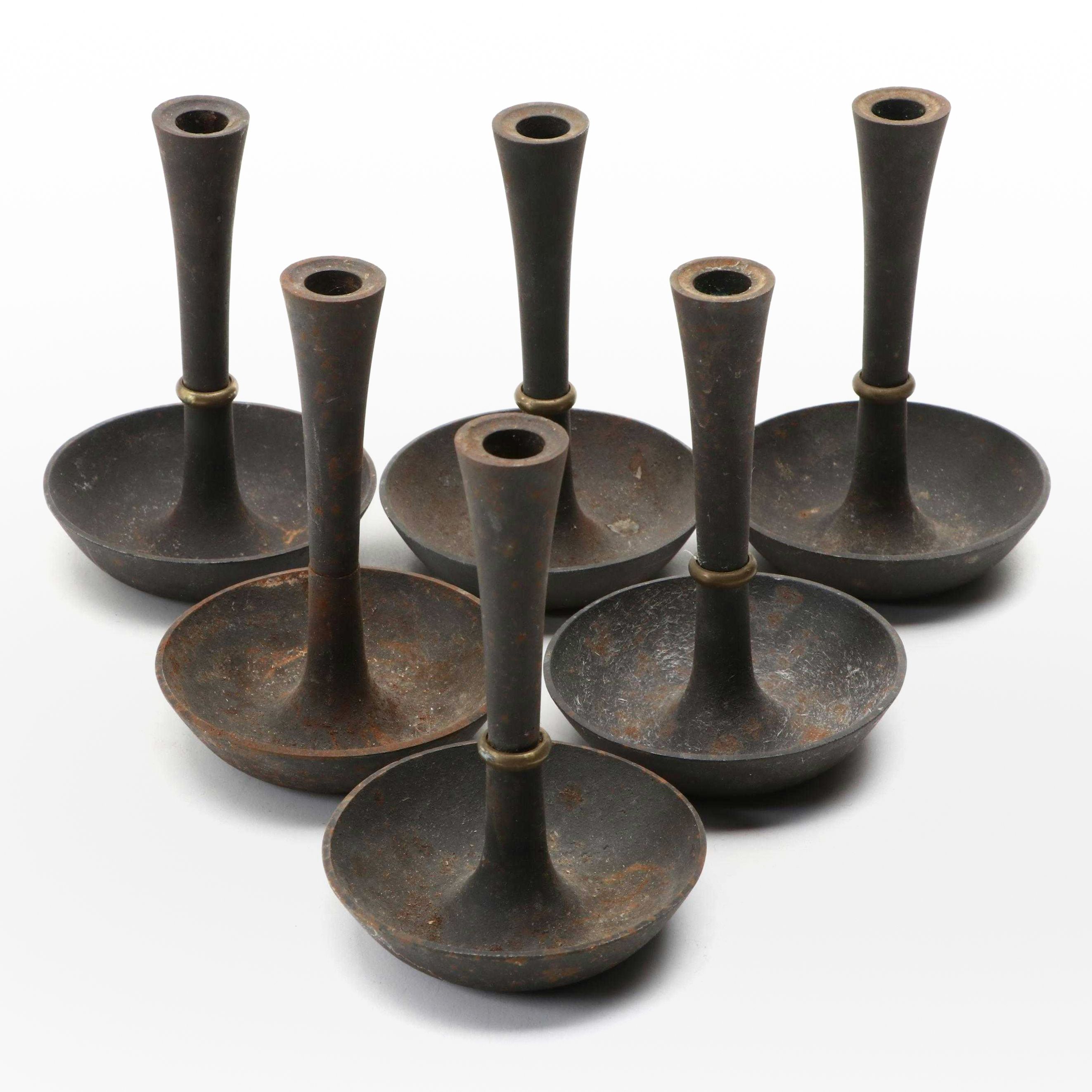 Jens Quistgaard for Dansk Cast Iron Candle Holders