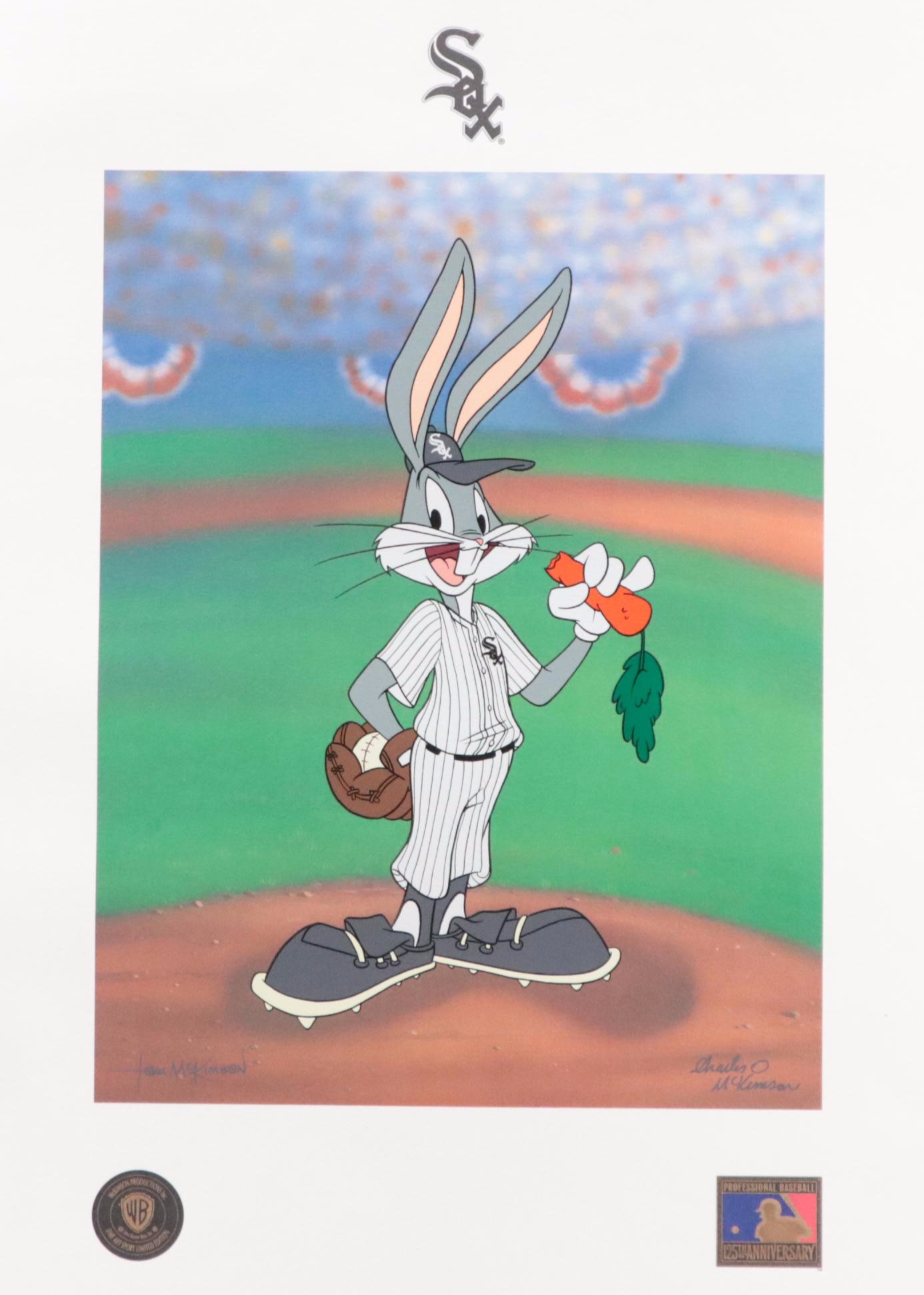 Toon Art Bugs Bunny Chicago White Sox Baseball Sericel, 1994