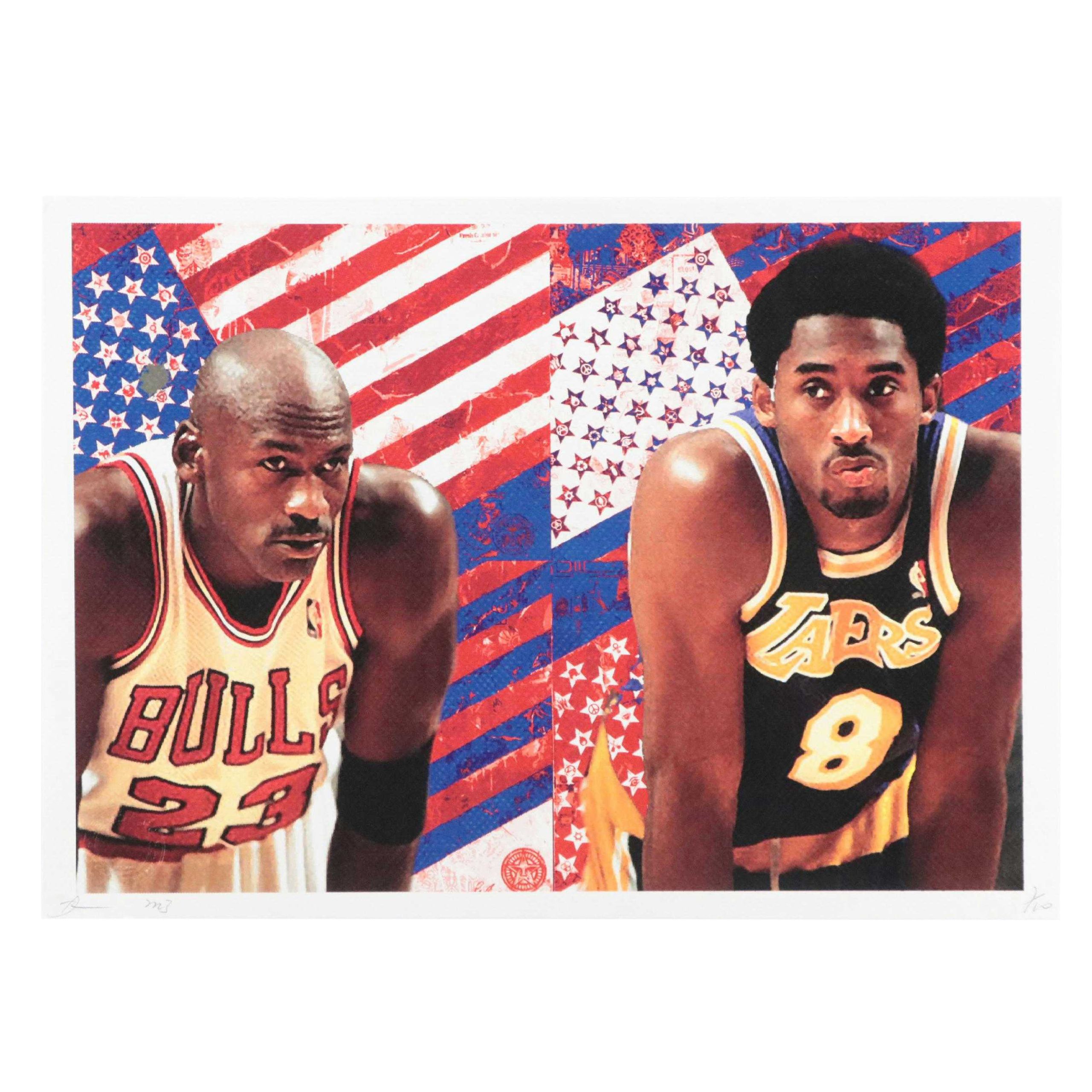 Death NYC Pop Art Digital Print Featuring Michael Jordan x Kobe Bryant, 2023