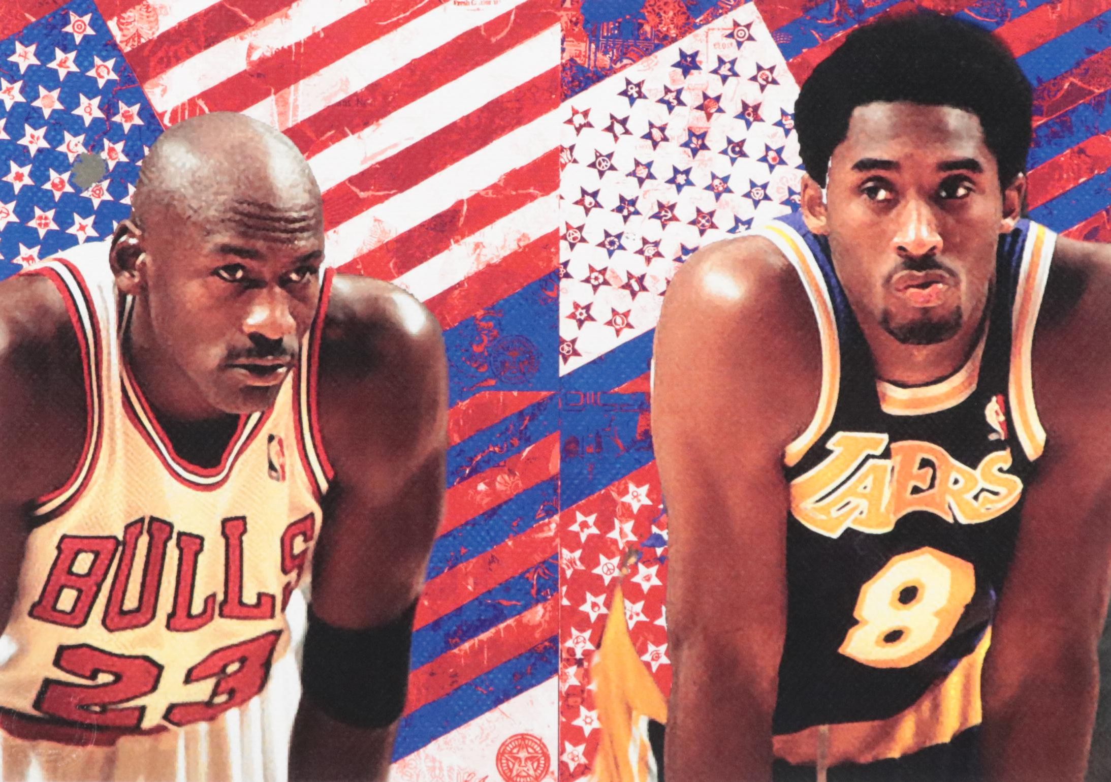 Death NYC Pop Art Digital Print Featuring Michael Jordan x Kobe Bryant, 2023