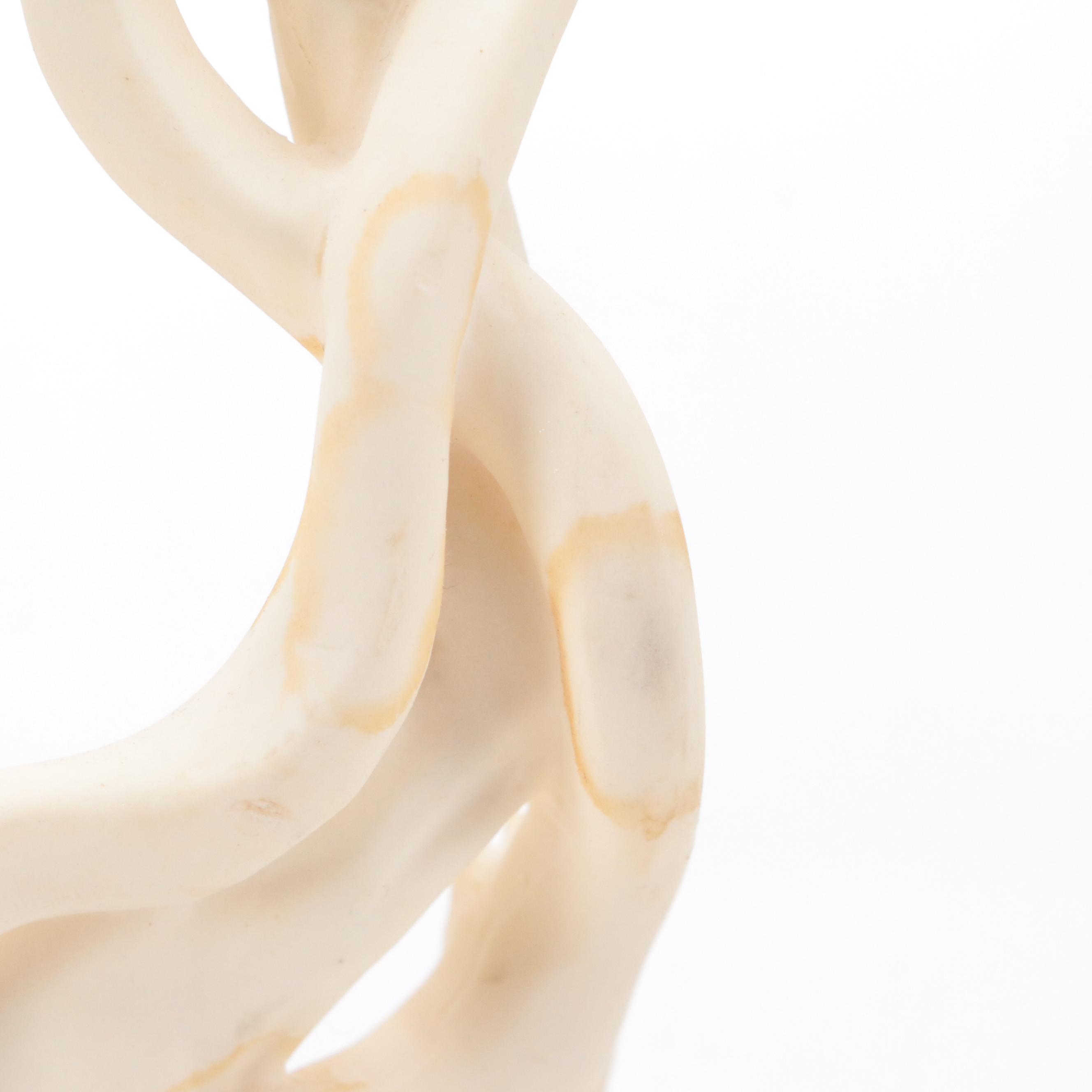 Amilcare Santini Composite Figurine on Marble After "Laocoön and His Sons"