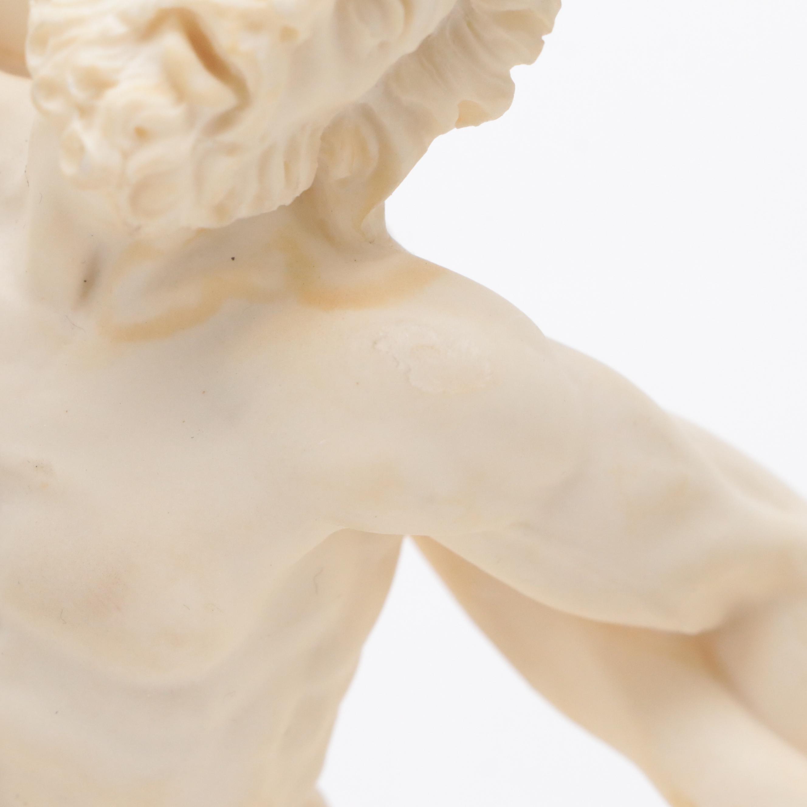 Amilcare Santini Composite Figurine on Marble After "Laocoön and His Sons"