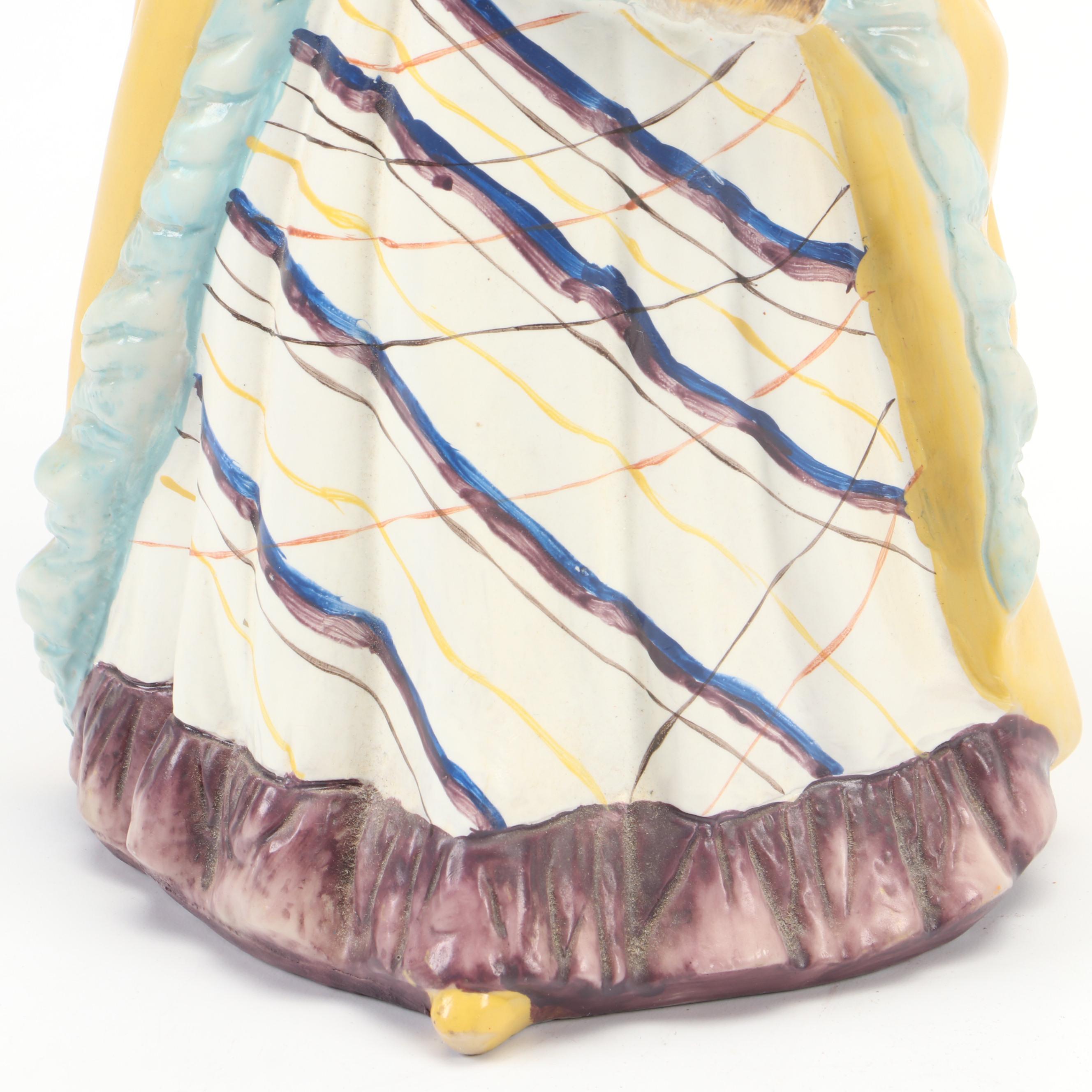 Mann Ceramic "Mrs Watson" Anthropomorphic Boxer Dog in Dress Figurine