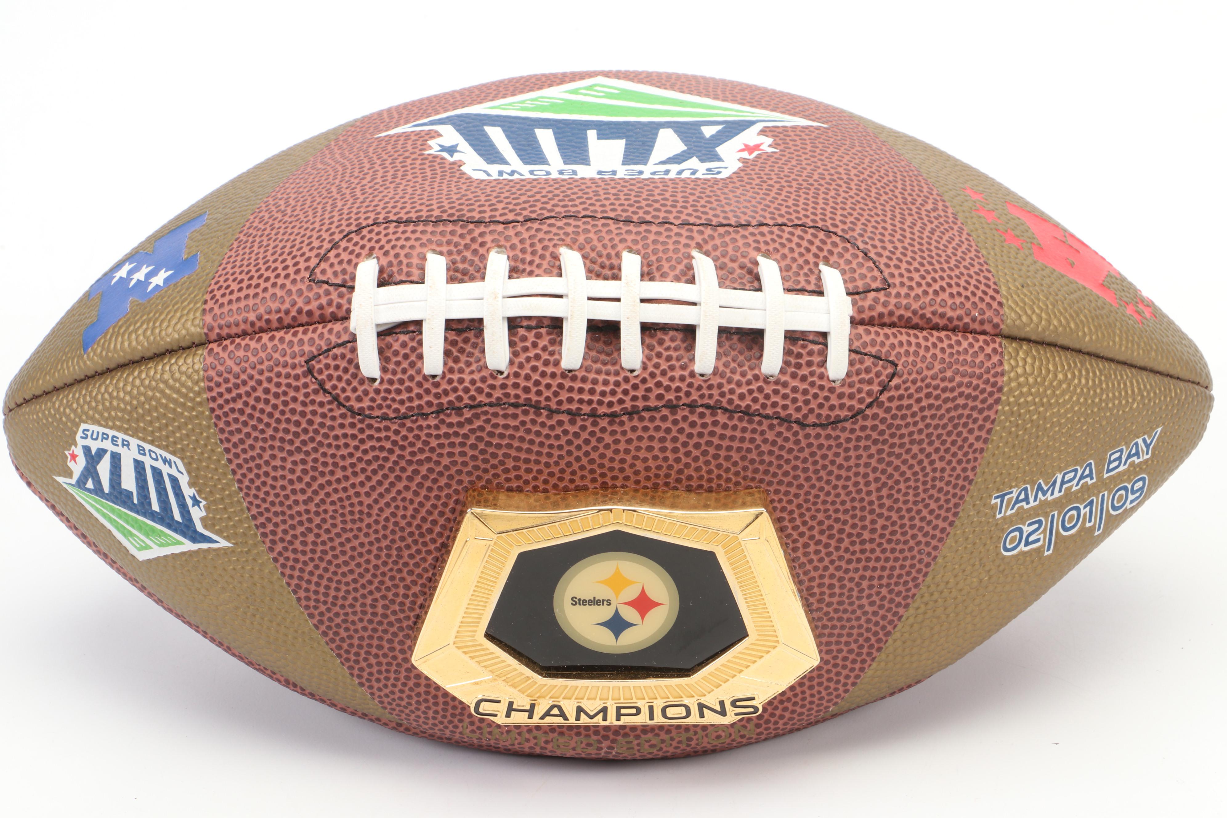 Limited Edition Super Bowl XLIII Steelers Champions Football