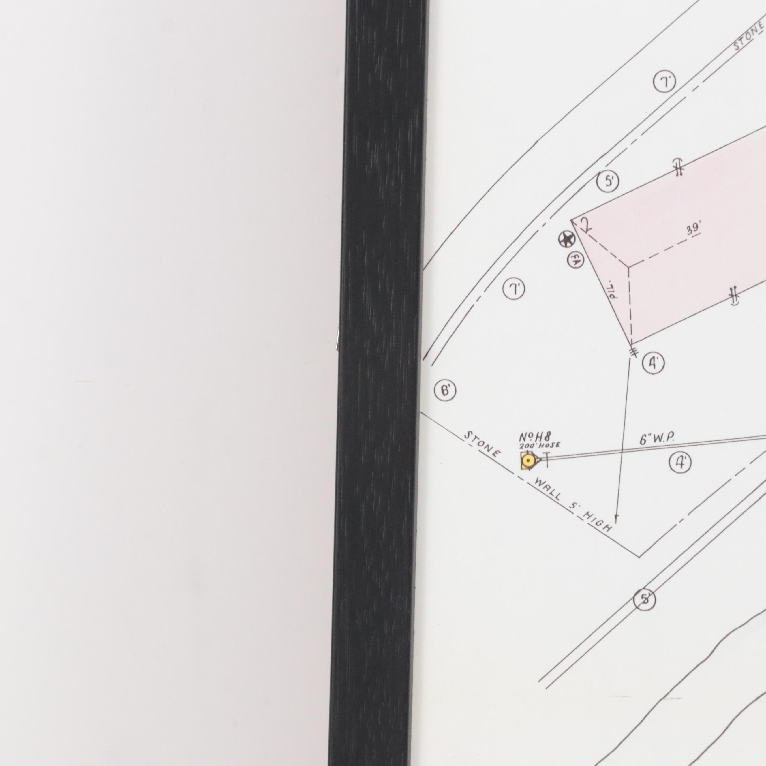 Giclée Blueprint of the Old Taylor Bourbon Whiskey Distillery Company, Kentucky