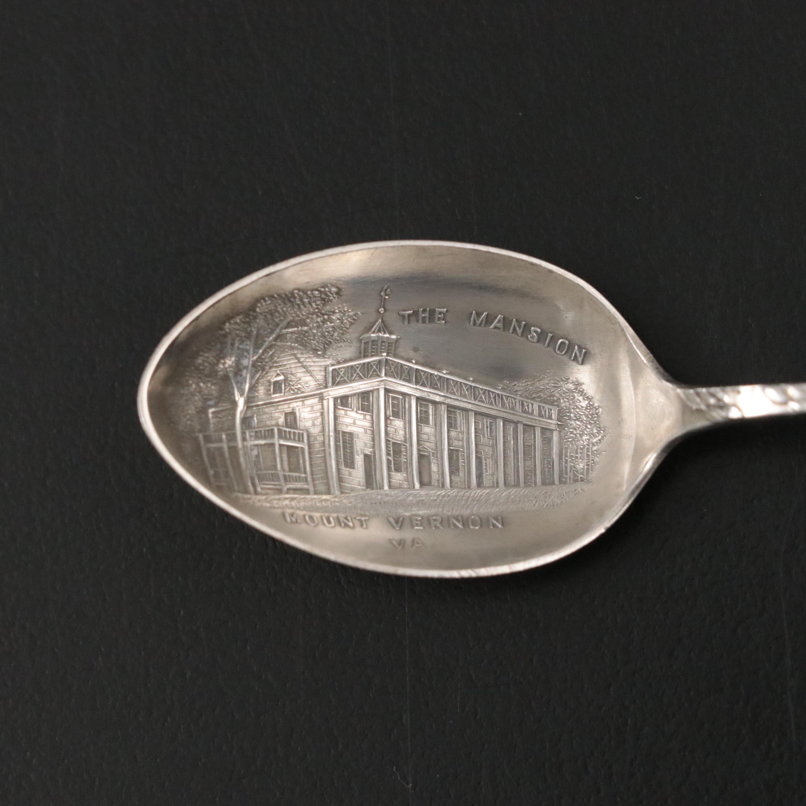 Sterling Silver Demitasse Spoon and Souvenir Spoon with Silver Plate Flatware