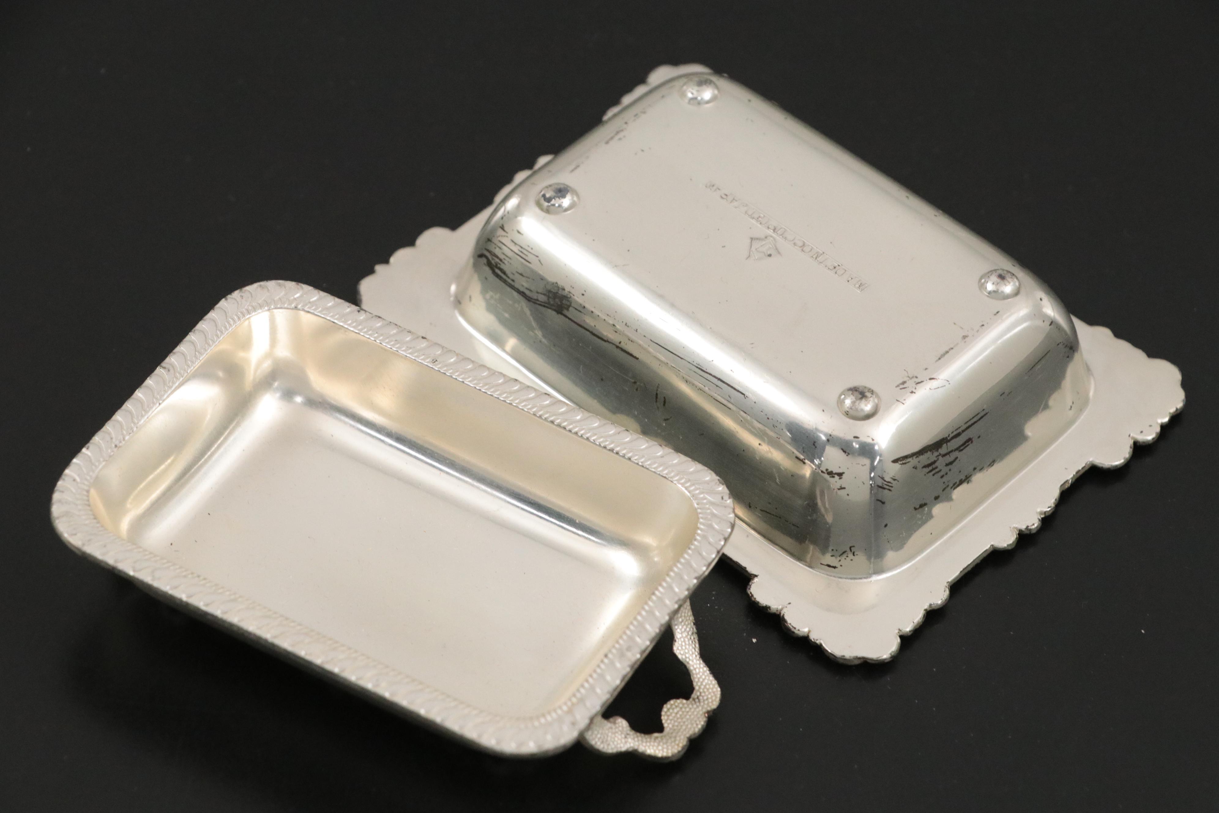 Sterling Silver Demitasse Spoon and Souvenir Spoon with Silver Plate Flatware