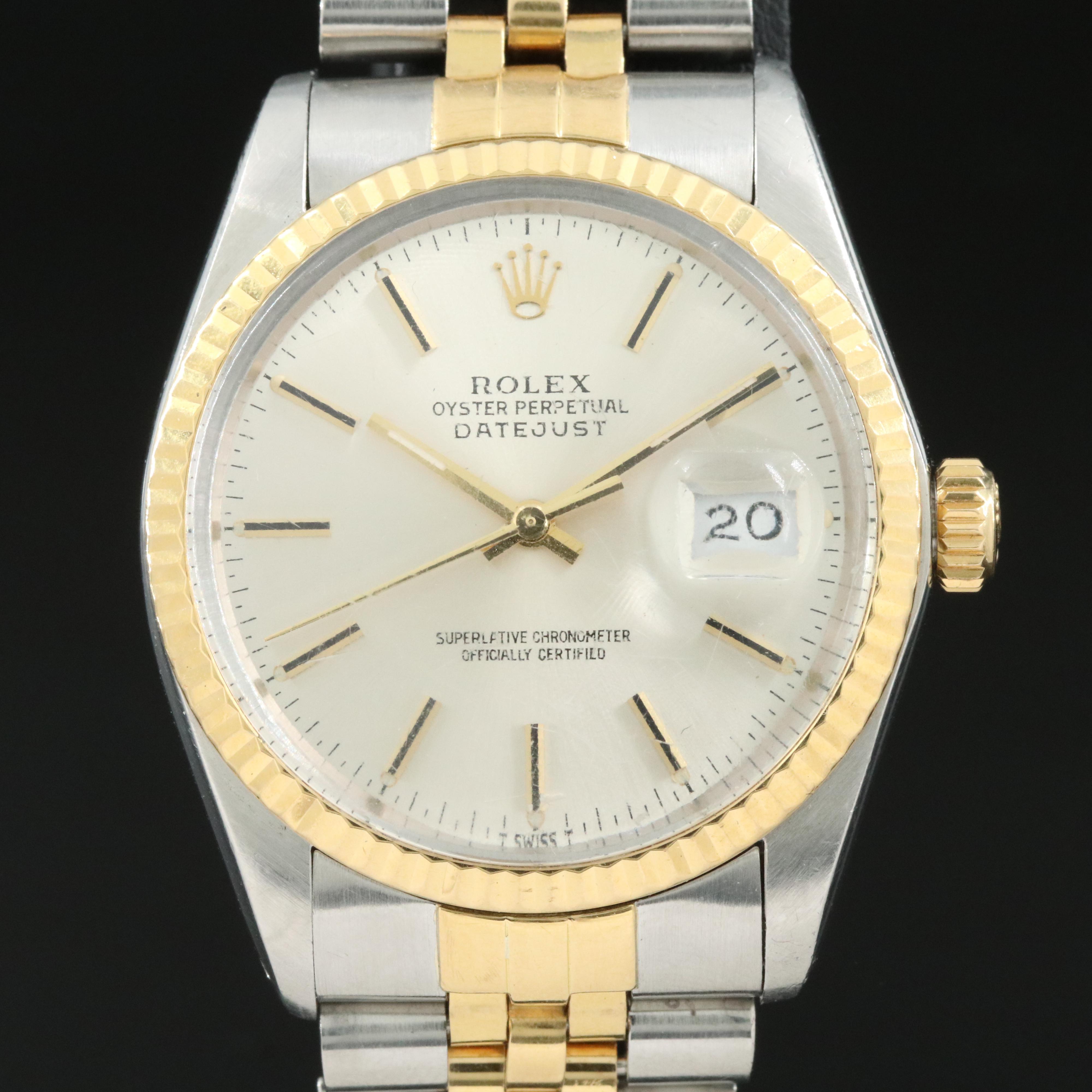 1985 Rolex Oyster Perpetual Two-Tone Datejust Watch