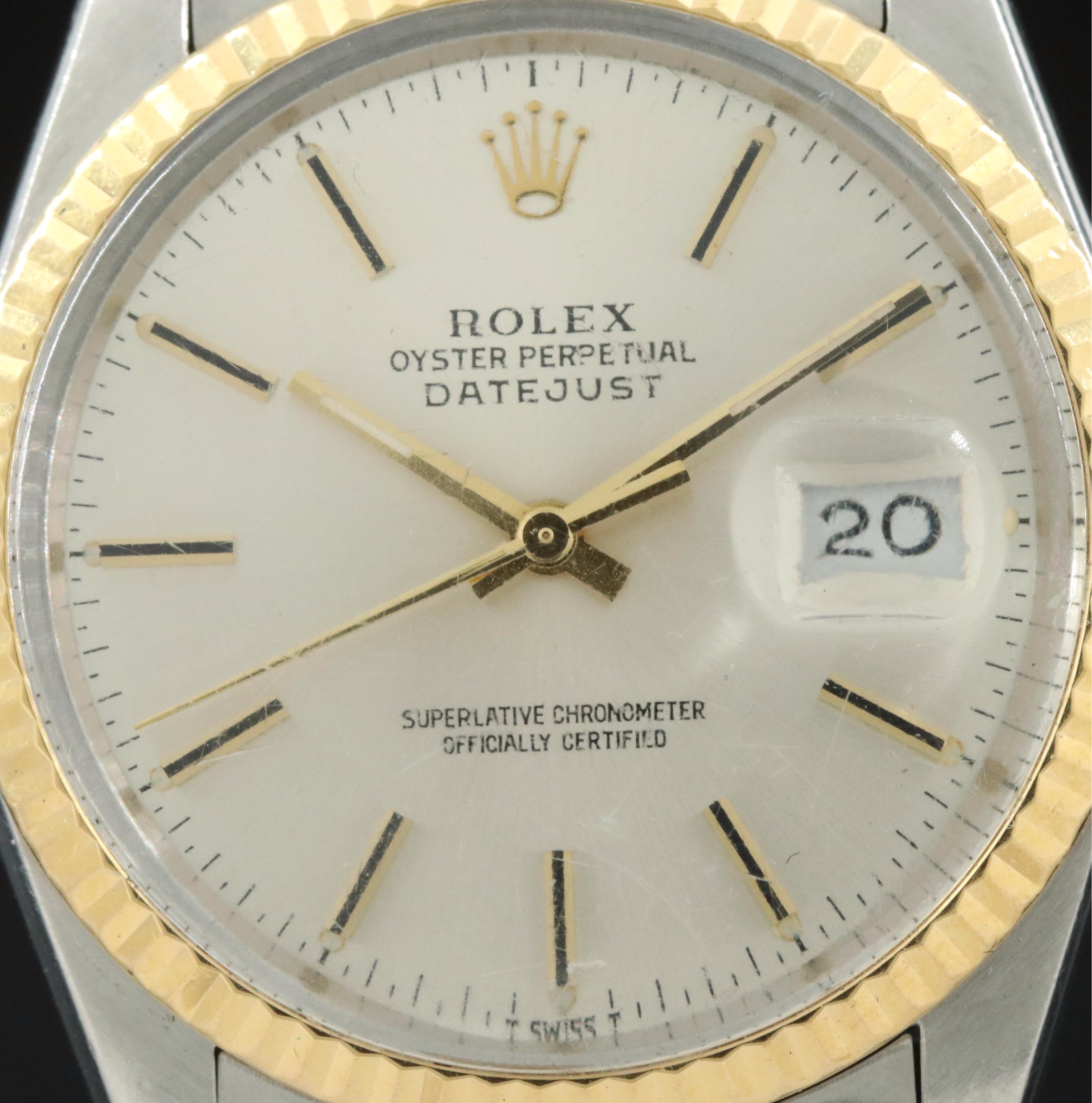 1985 Rolex Oyster Perpetual Two-Tone Datejust Watch