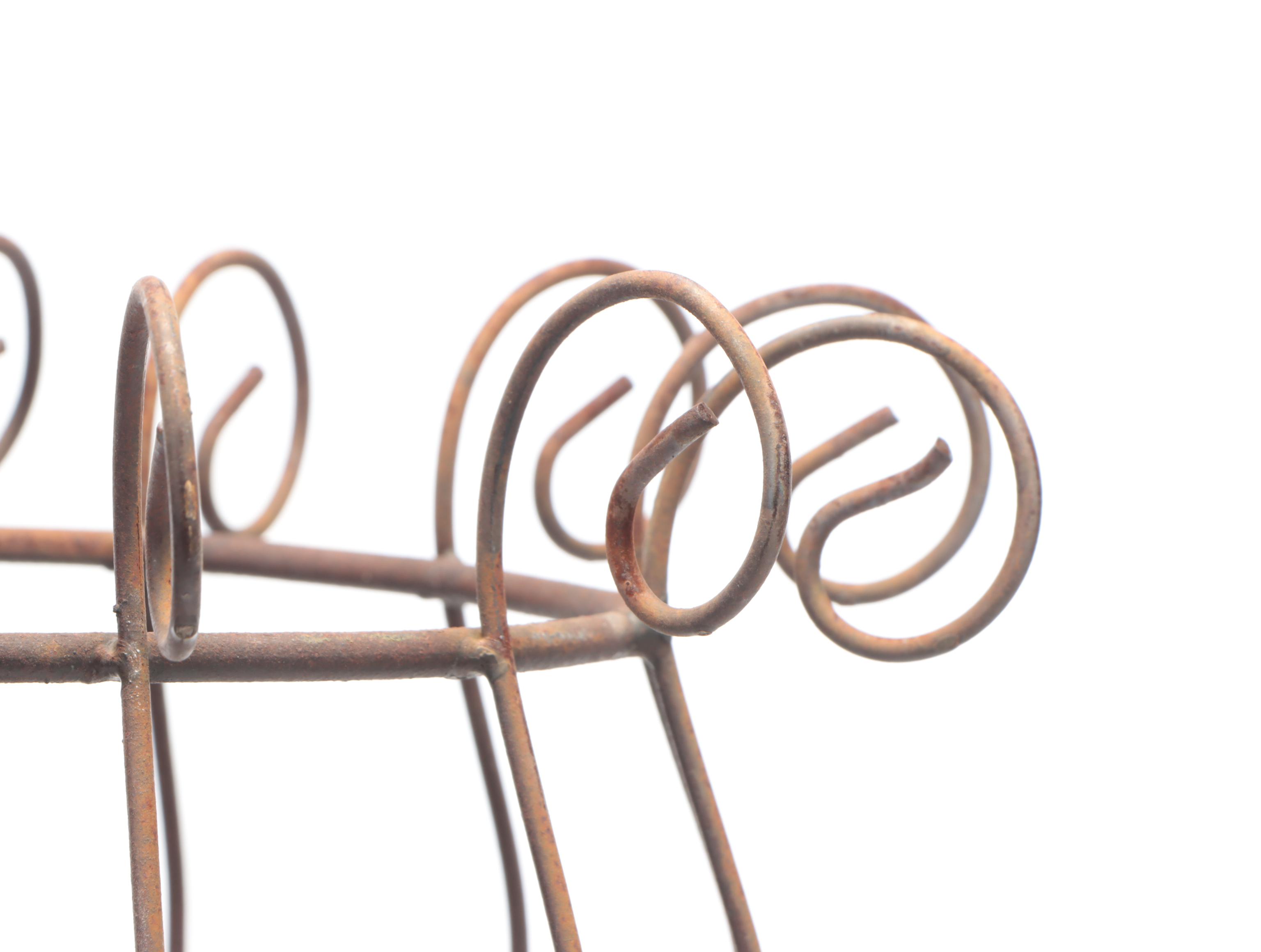 Sheet Metal Cutout Figural Wire Planter