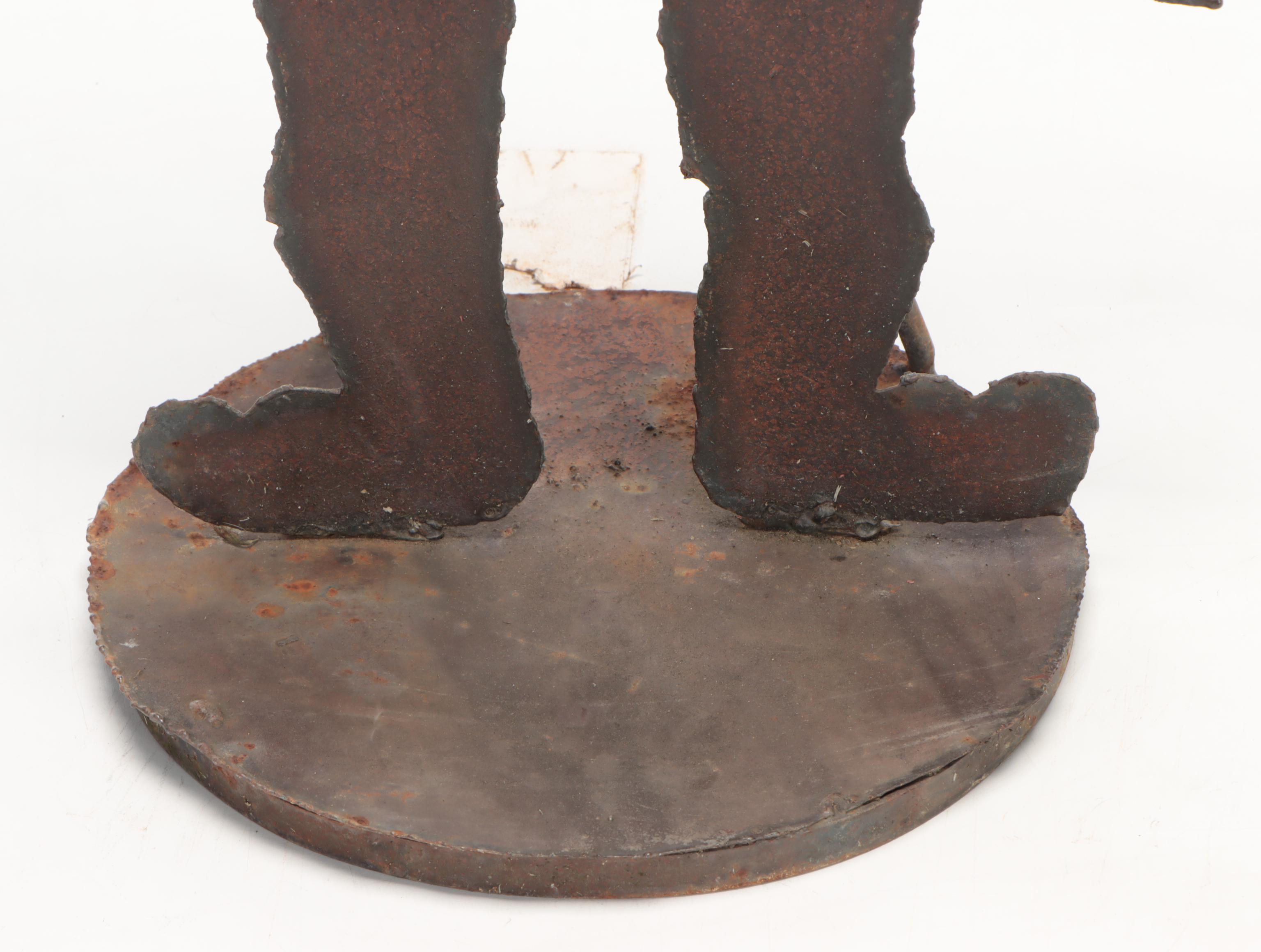 Sheet Metal Cutout Figural Wire Planter