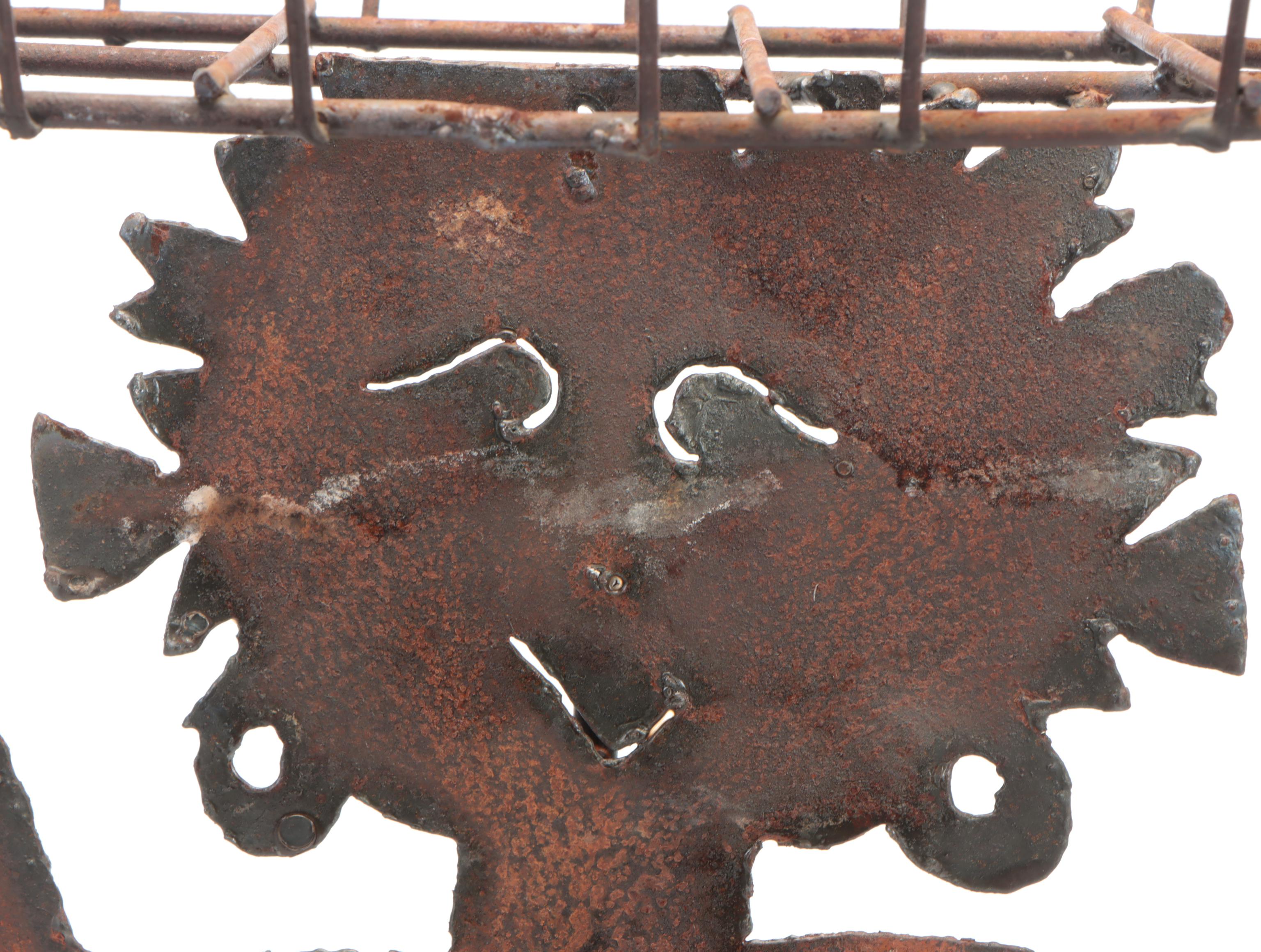 Sheet Metal Cutout Figural Wire Planter