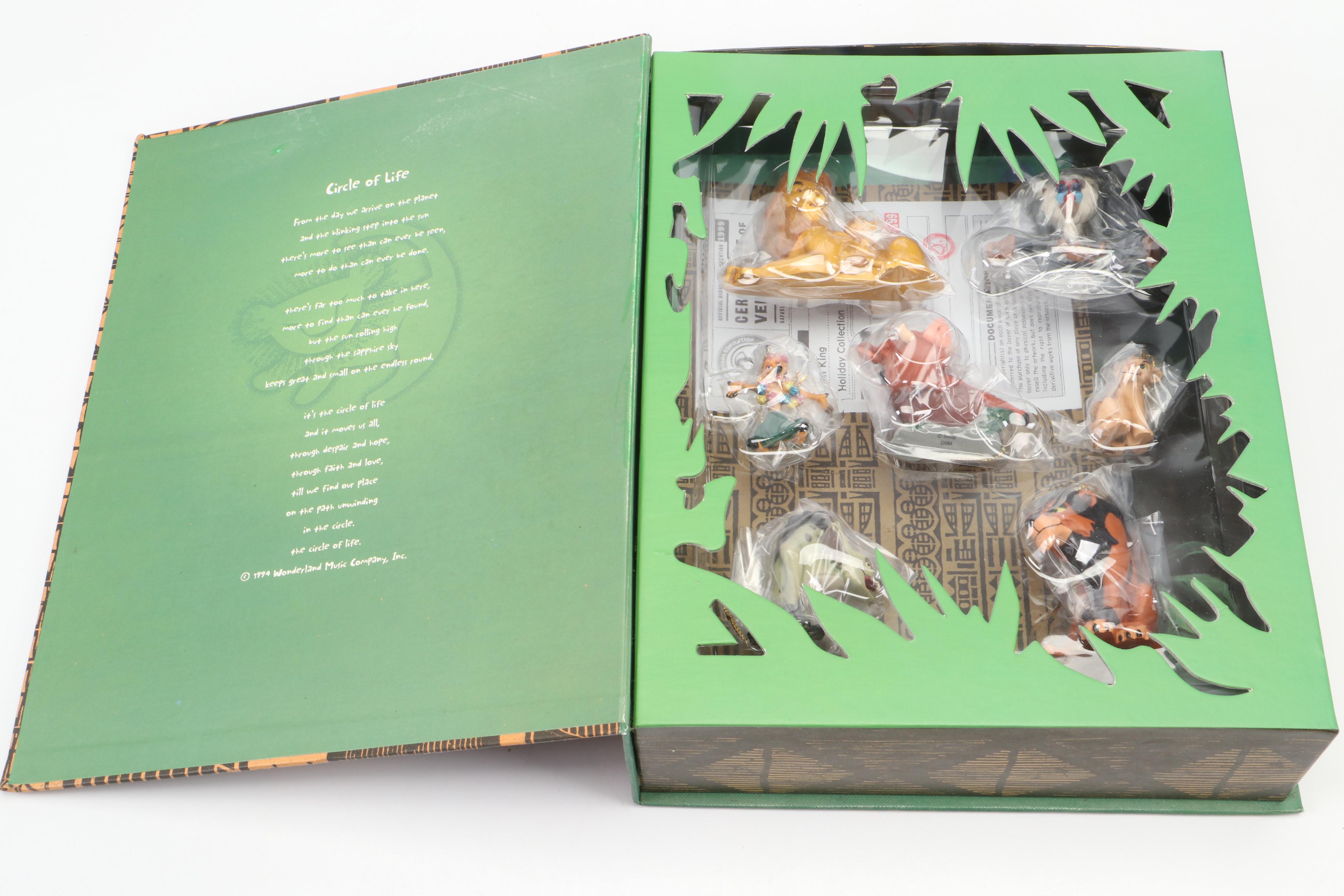 Walt Disney Lion King Safari Animal Resin Ornaments, 1999