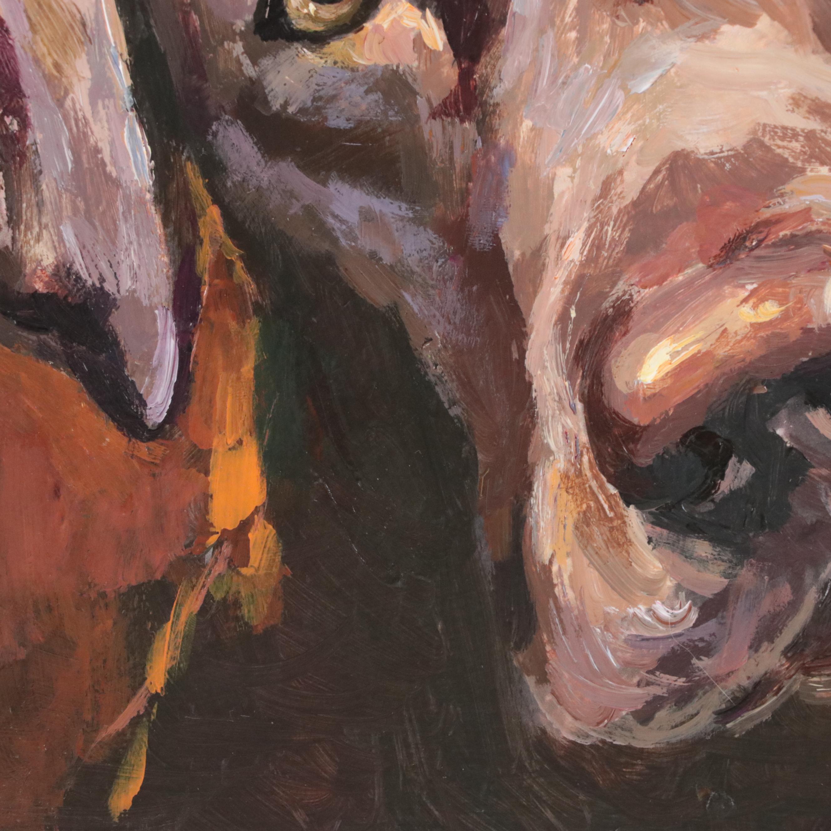 Adam Deda Oil Painting "Choco - Labrador," 2023