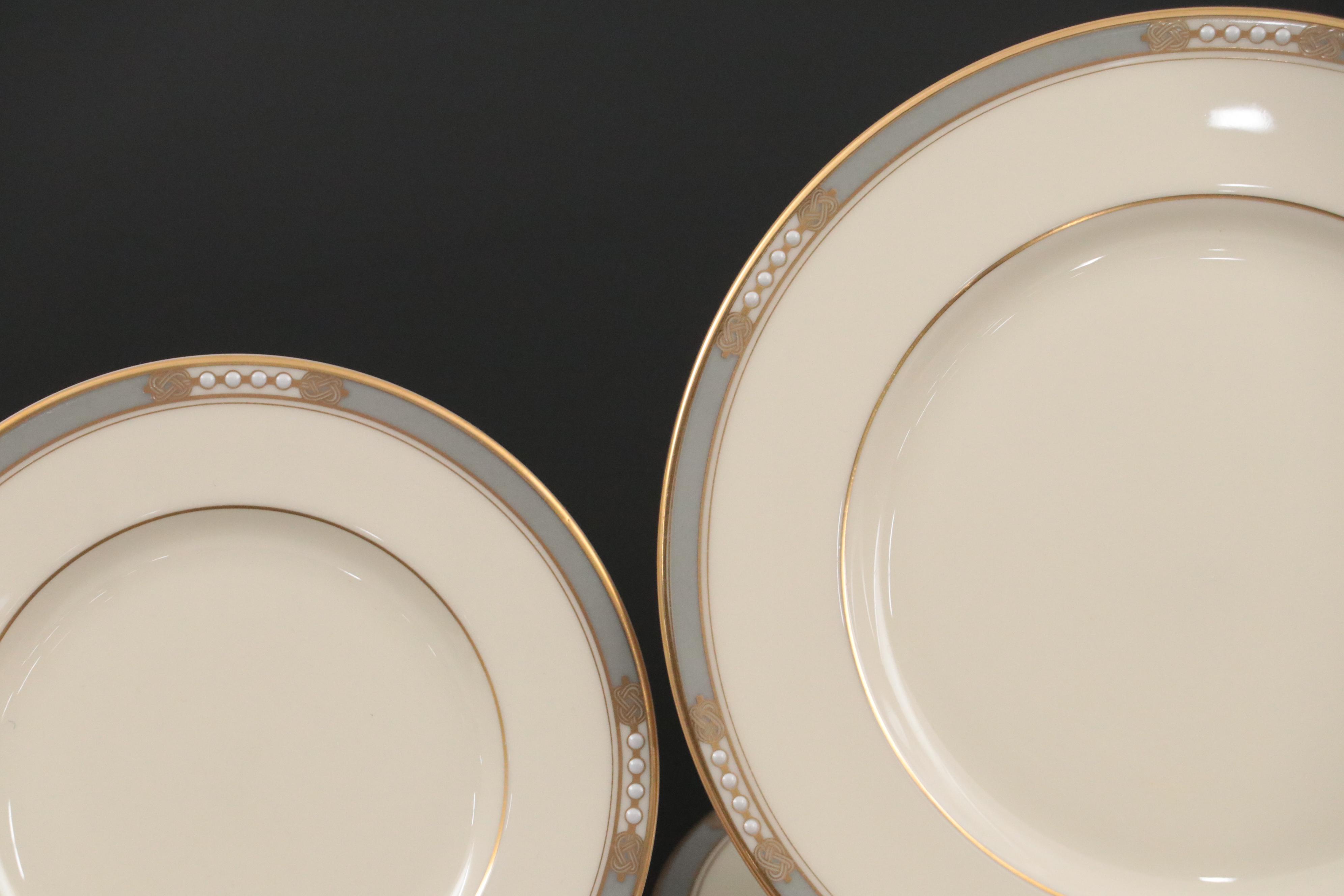 Lenox "McKinley" Porcelain Plates, "Patriots" Bowl, and Twilight Mantel Clock