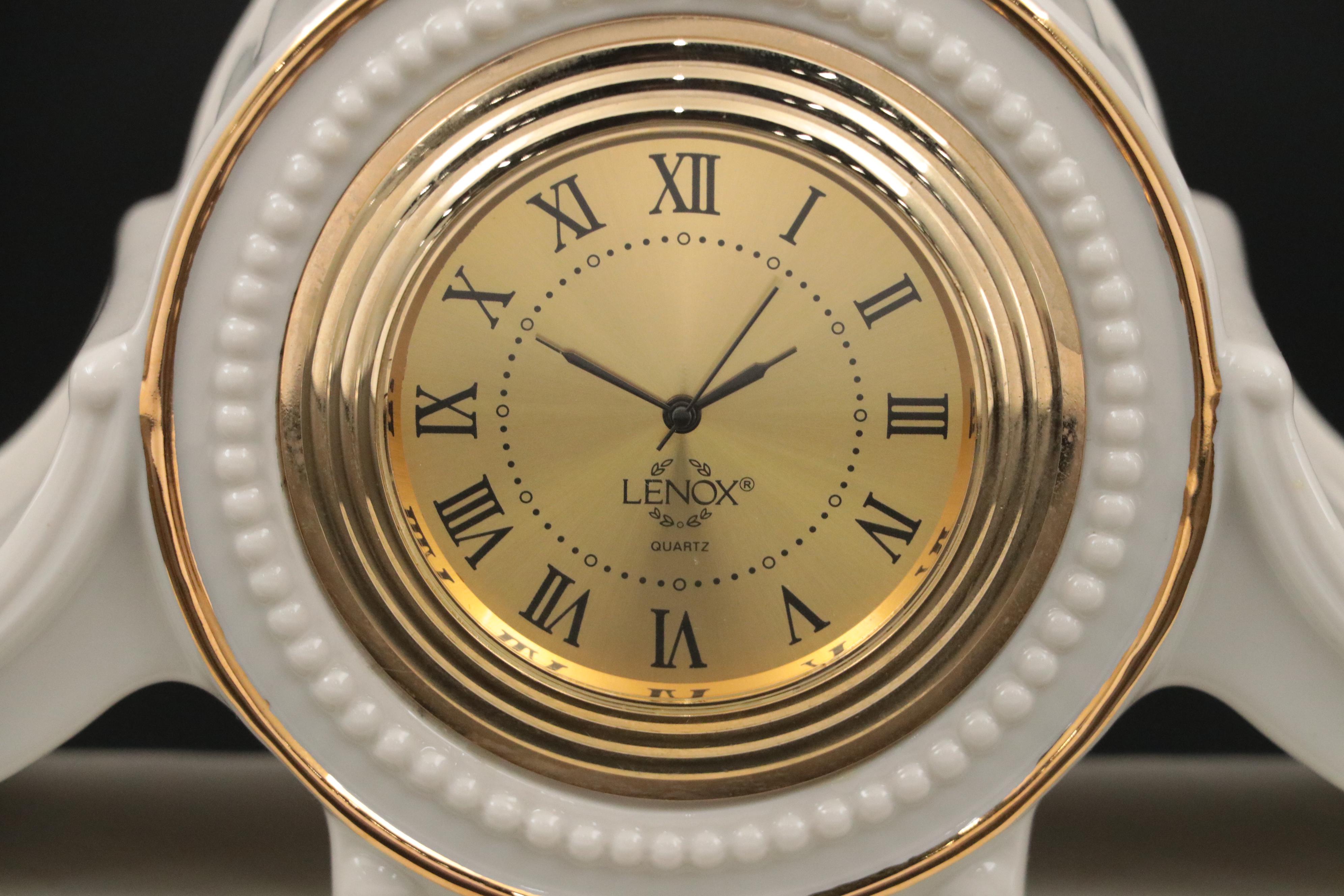 Lenox "McKinley" Porcelain Plates, "Patriots" Bowl, and Twilight Mantel Clock