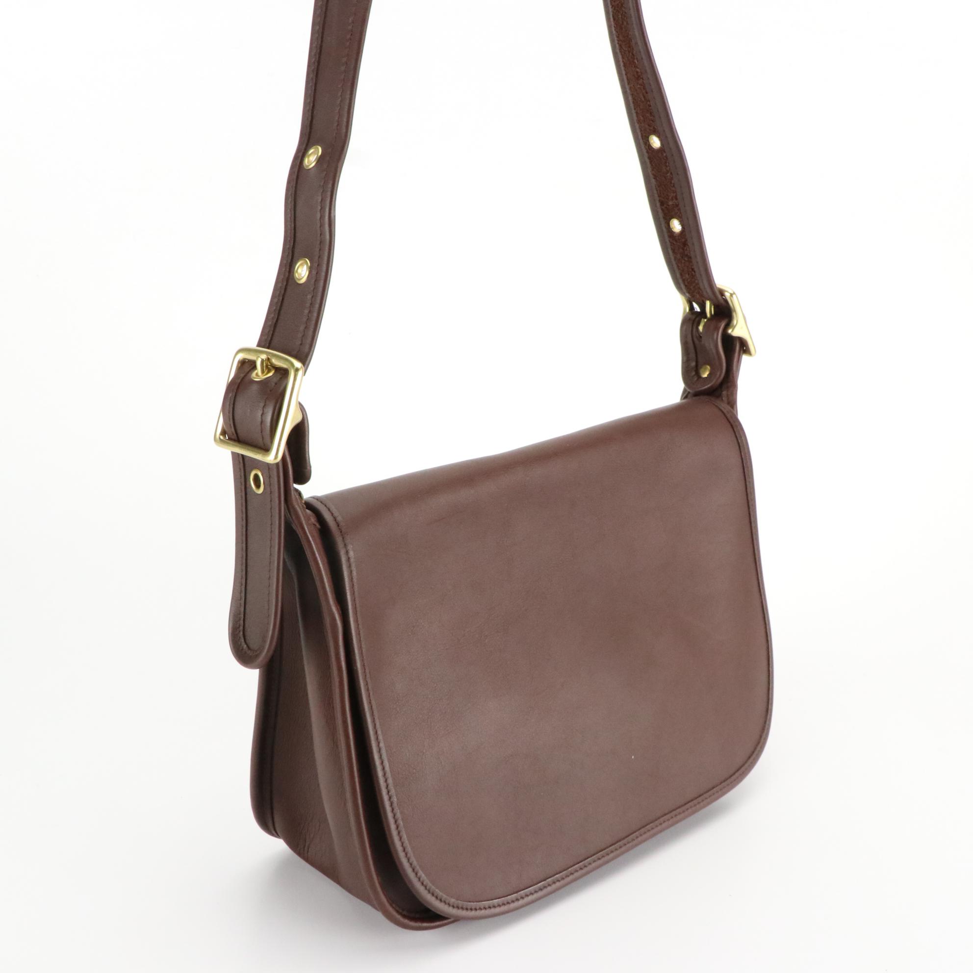 Coach 9951 Patricia Legacy Flap Crossbody Bag in Brown Glove-Tanned Leather