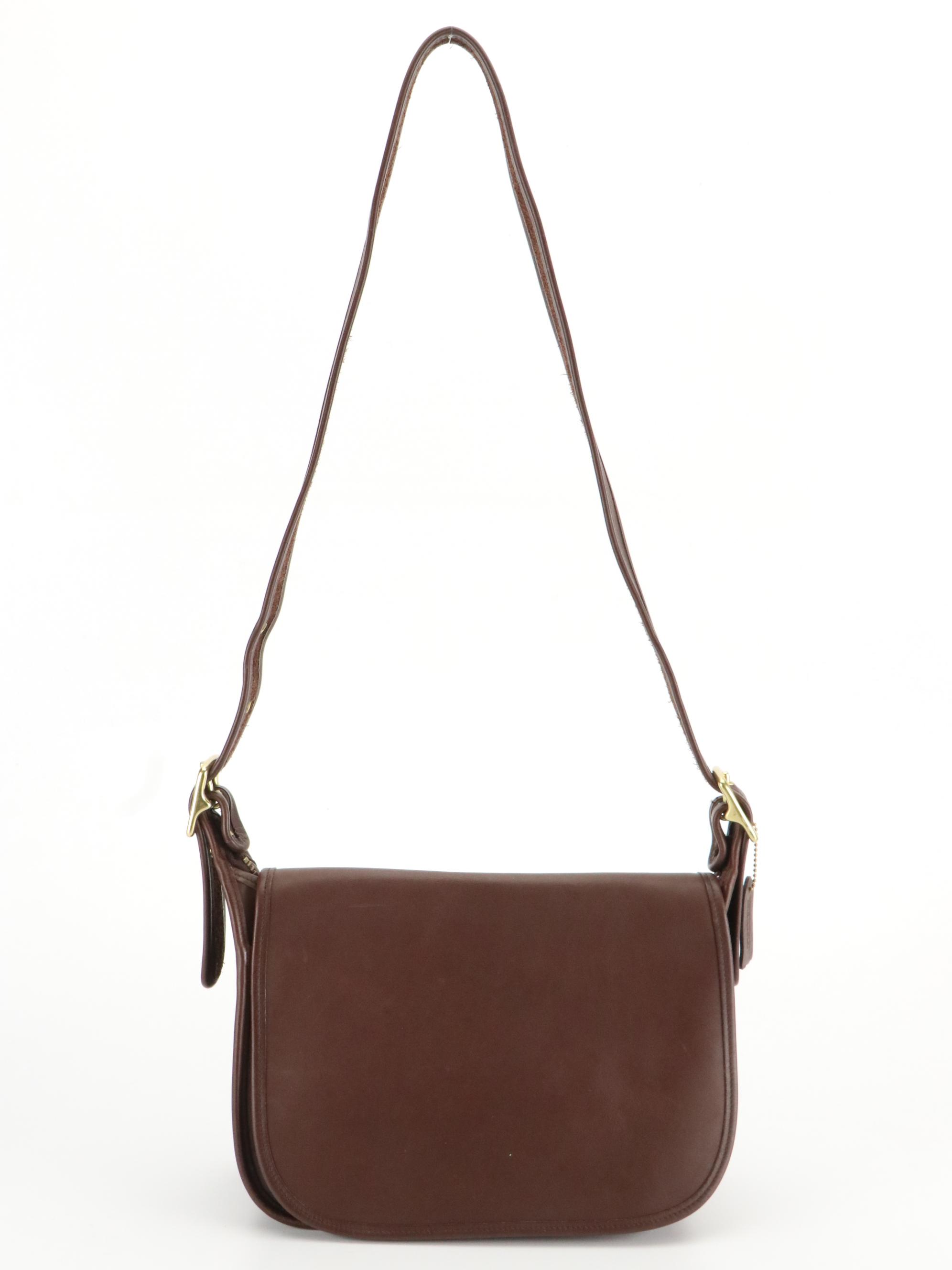 Coach 9951 Patricia Legacy Flap Crossbody Bag in Brown Glove-Tanned Leather