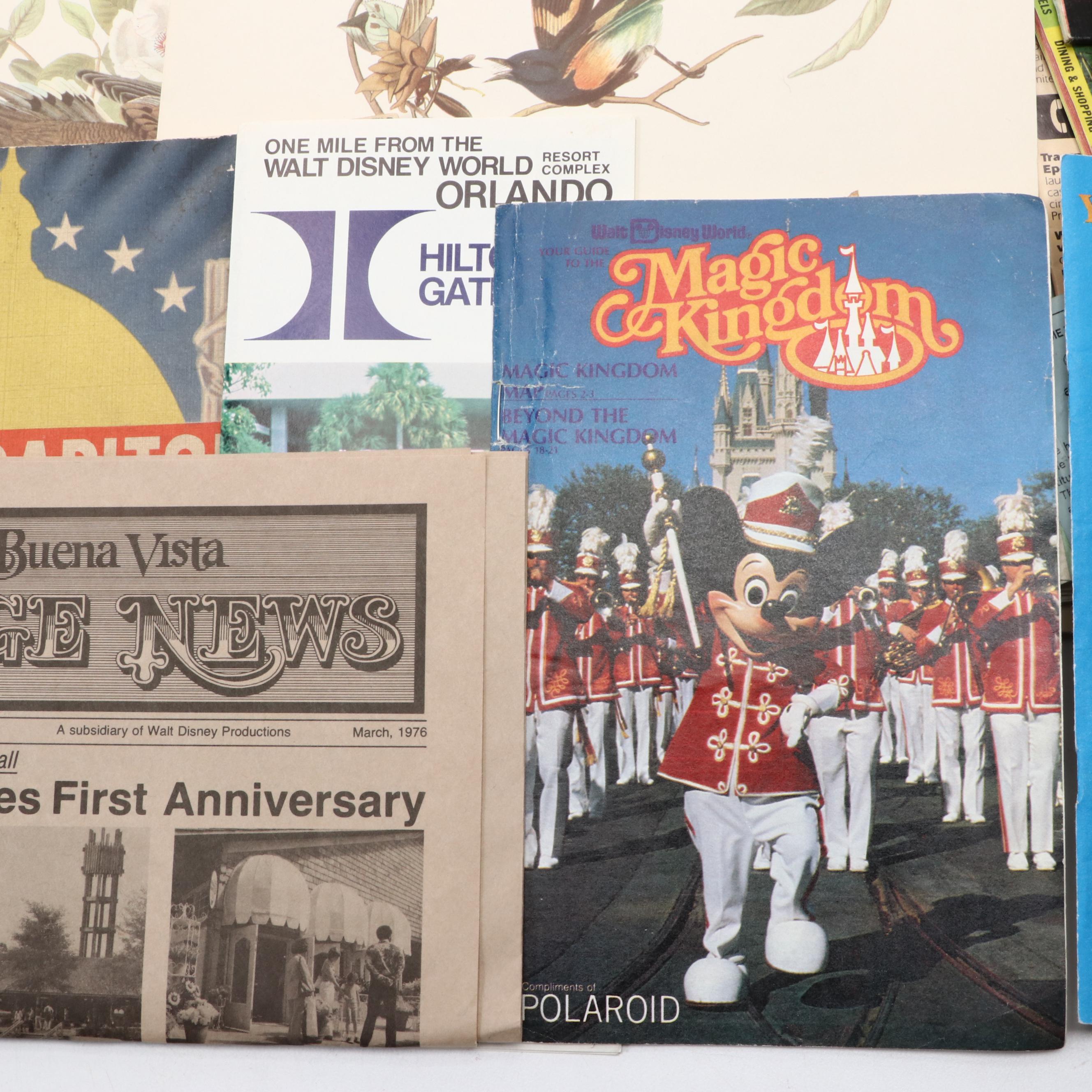 1970s Kings Island Hand-Colored Offset Lithograph Entertainment Map and More