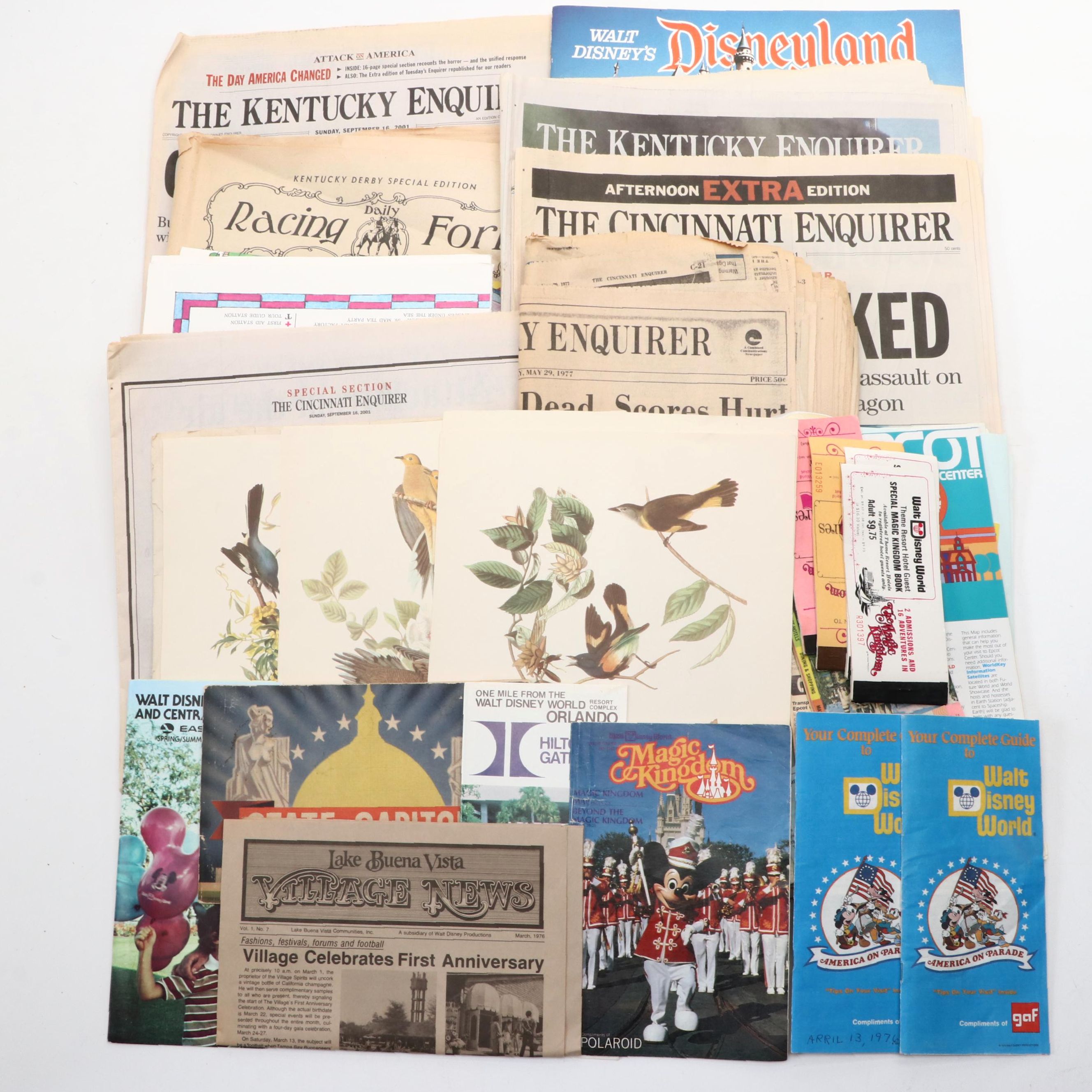 1970s Kings Island Hand-Colored Offset Lithograph Entertainment Map and More