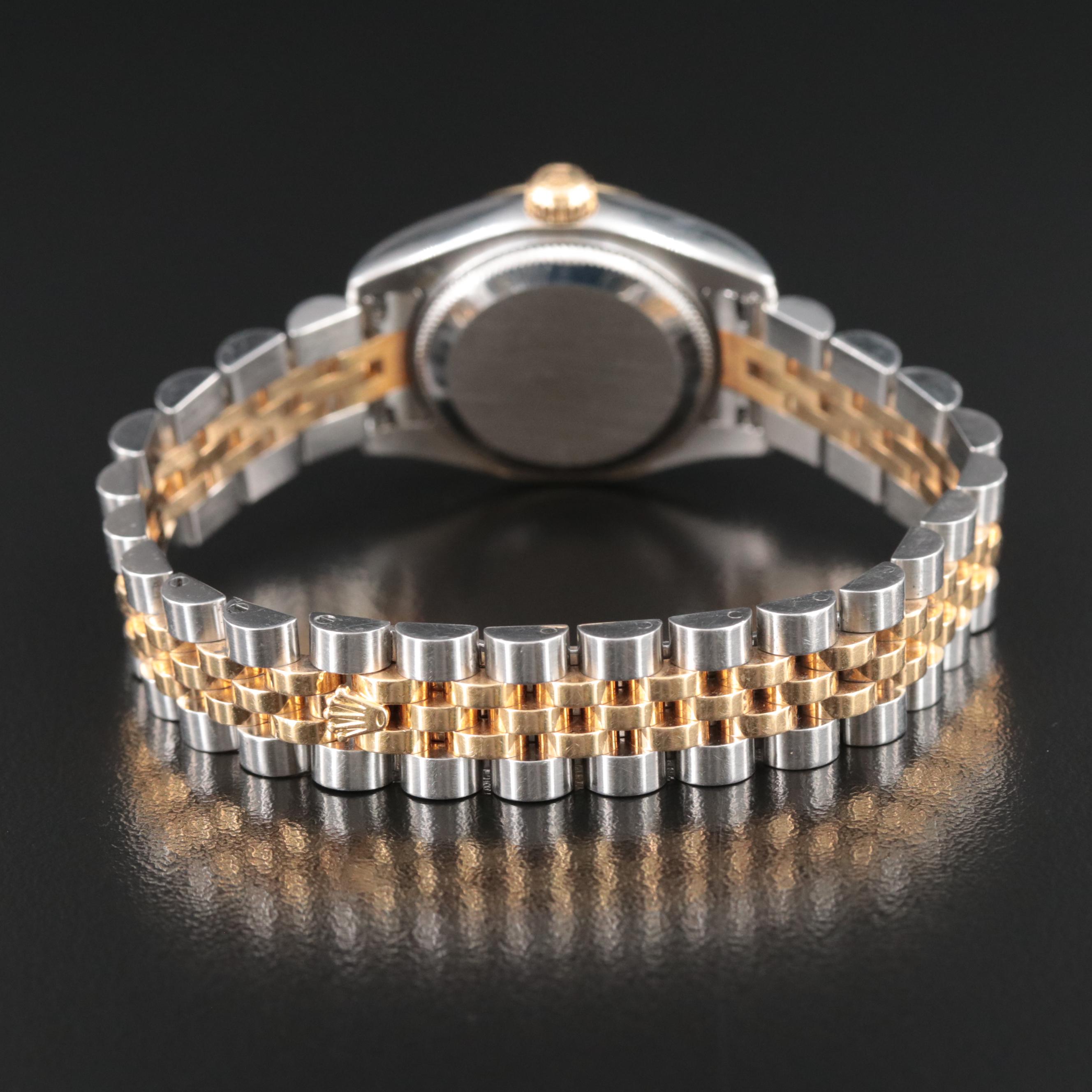 2005 Rolex Blue Factory Diamond Dial Datejust Watch