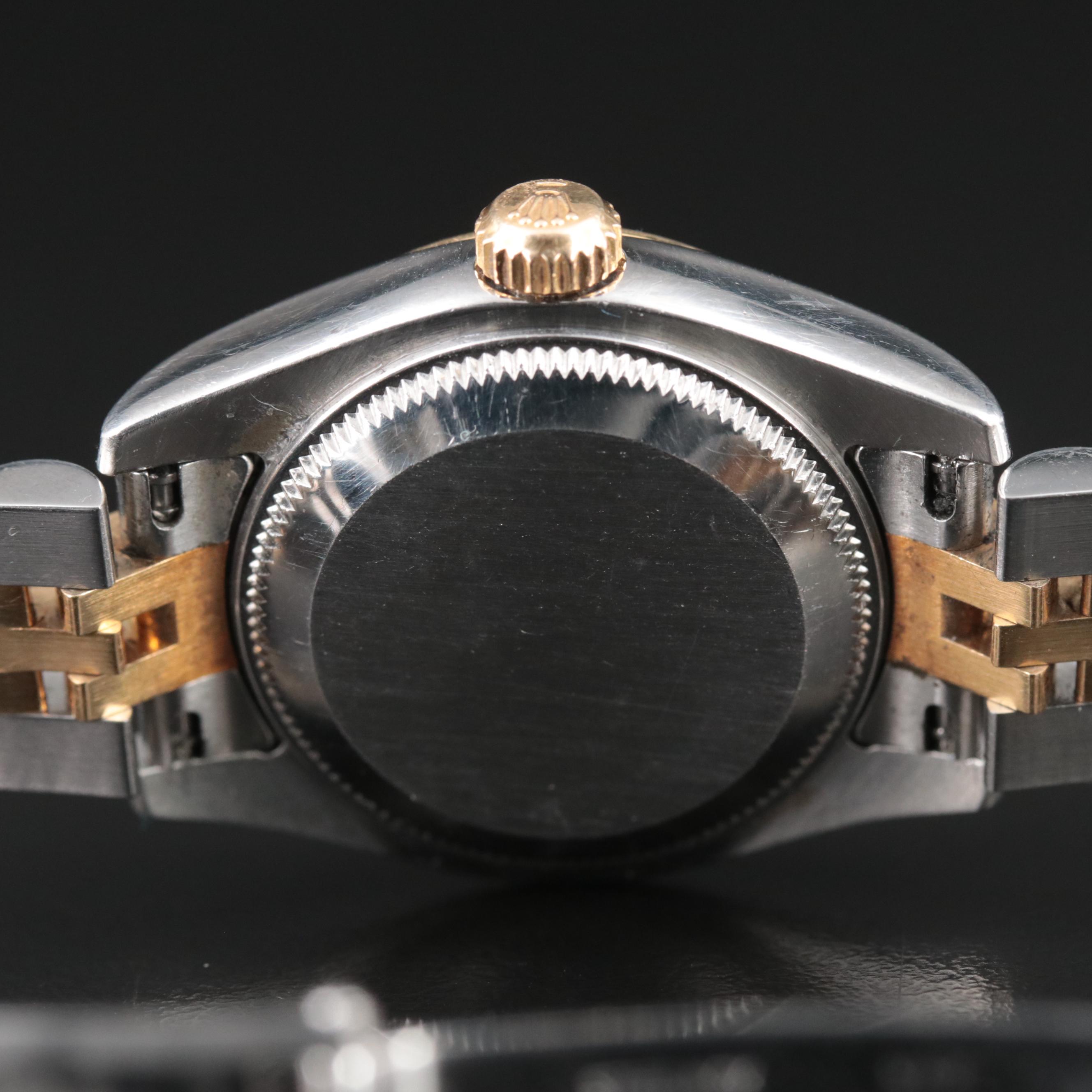 2005 Rolex Blue Factory Diamond Dial Datejust Watch