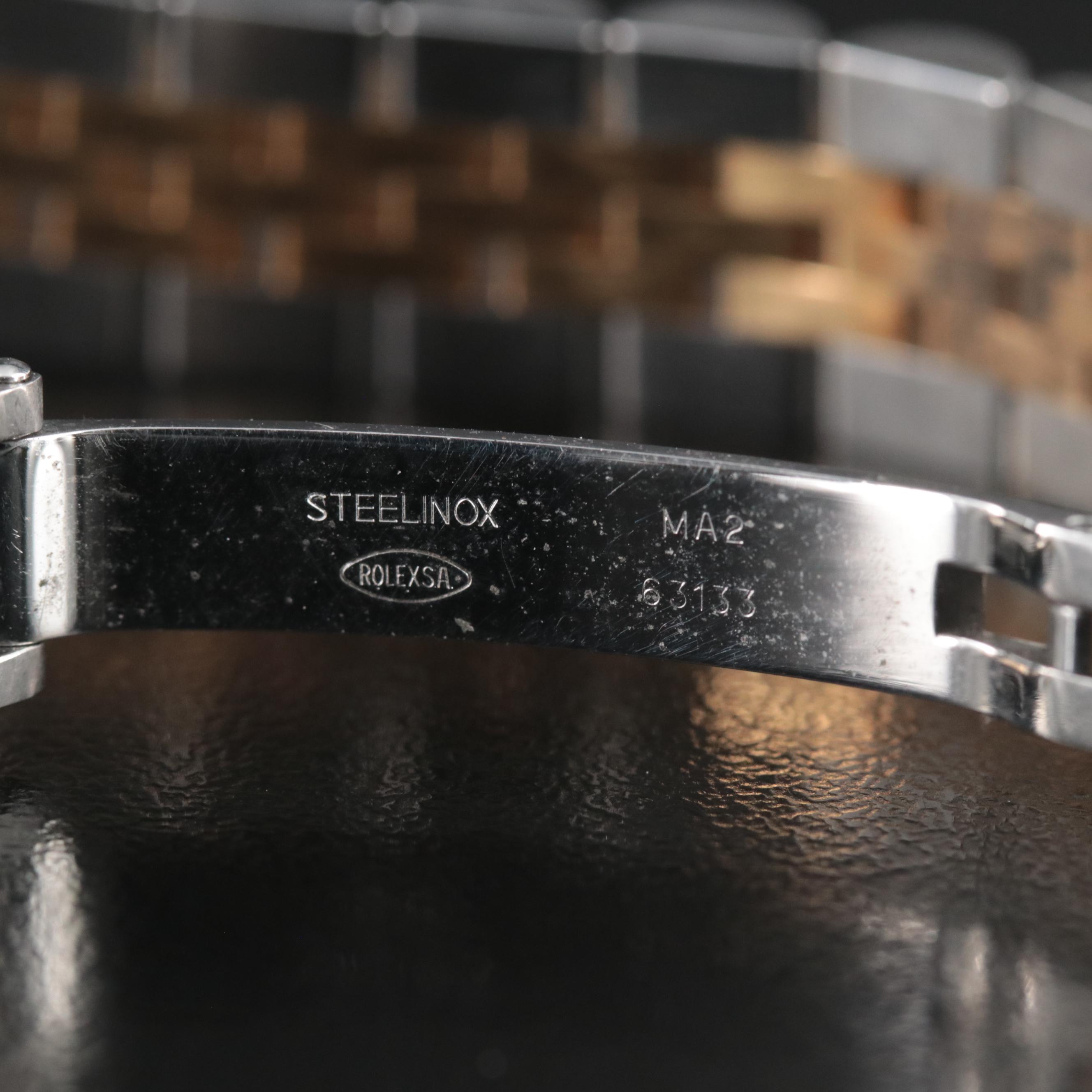 2005 Rolex Blue Factory Diamond Dial Datejust Watch