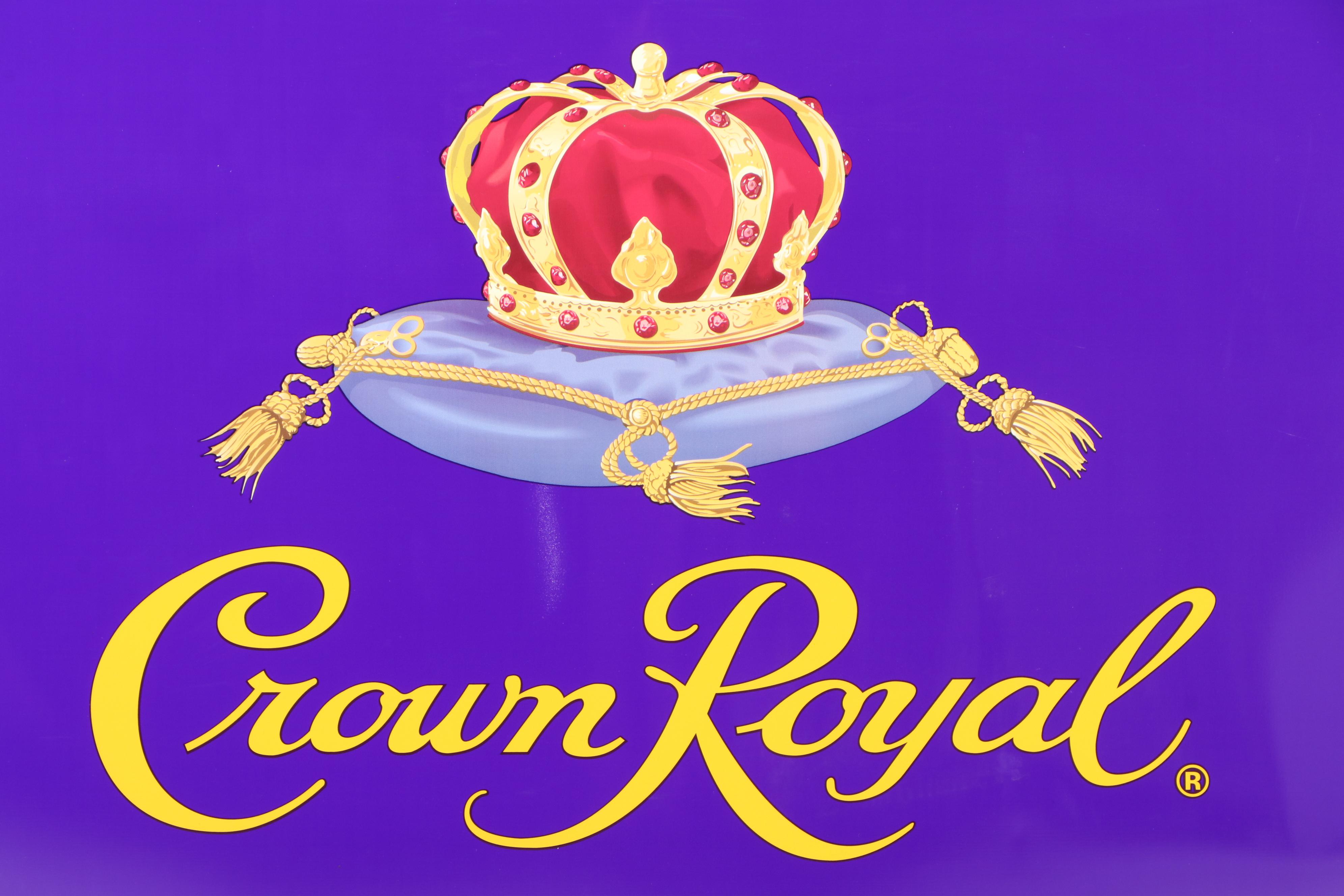 Crown Royal Metal Replica NASCAR Hood Sign