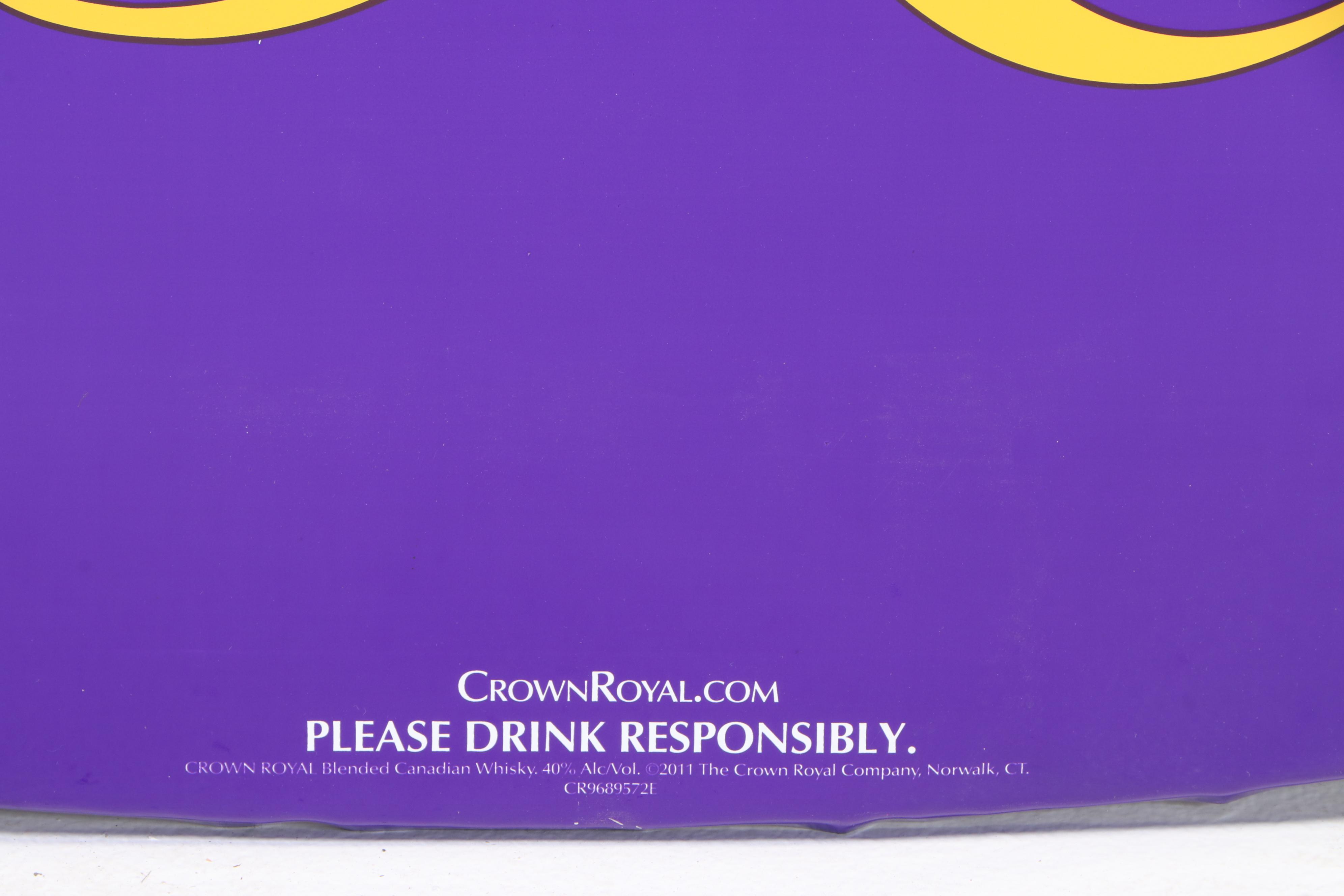 Crown Royal Metal Replica NASCAR Hood Sign