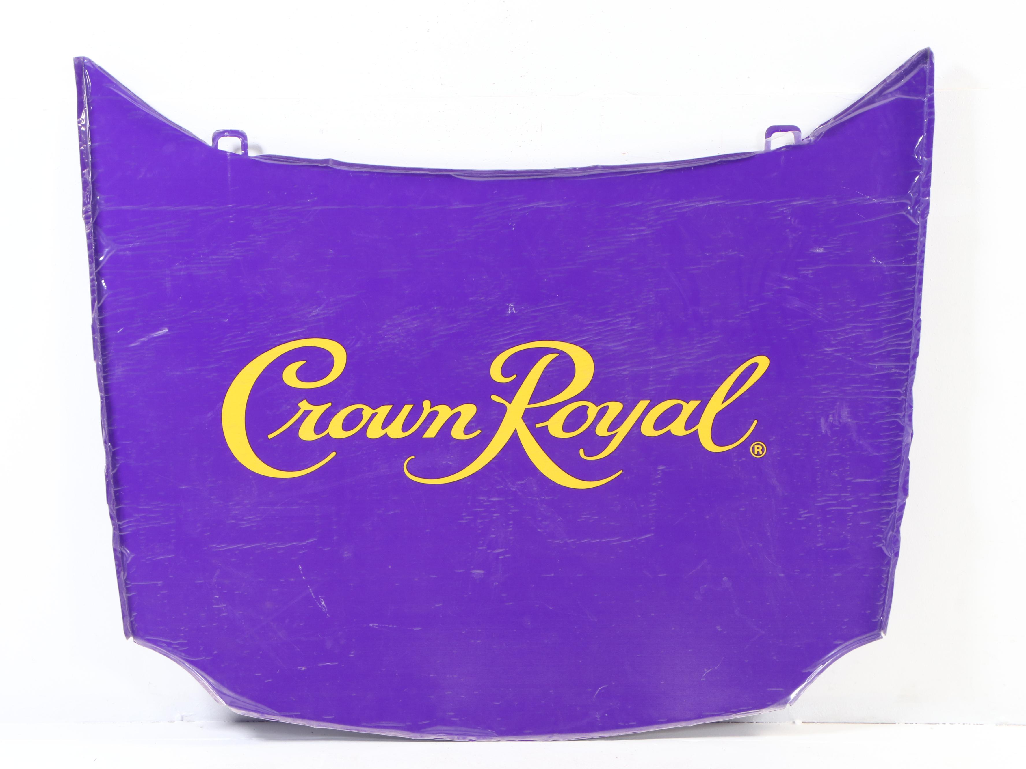 Crown Royal Metal Replica NASCAR Hood Sign