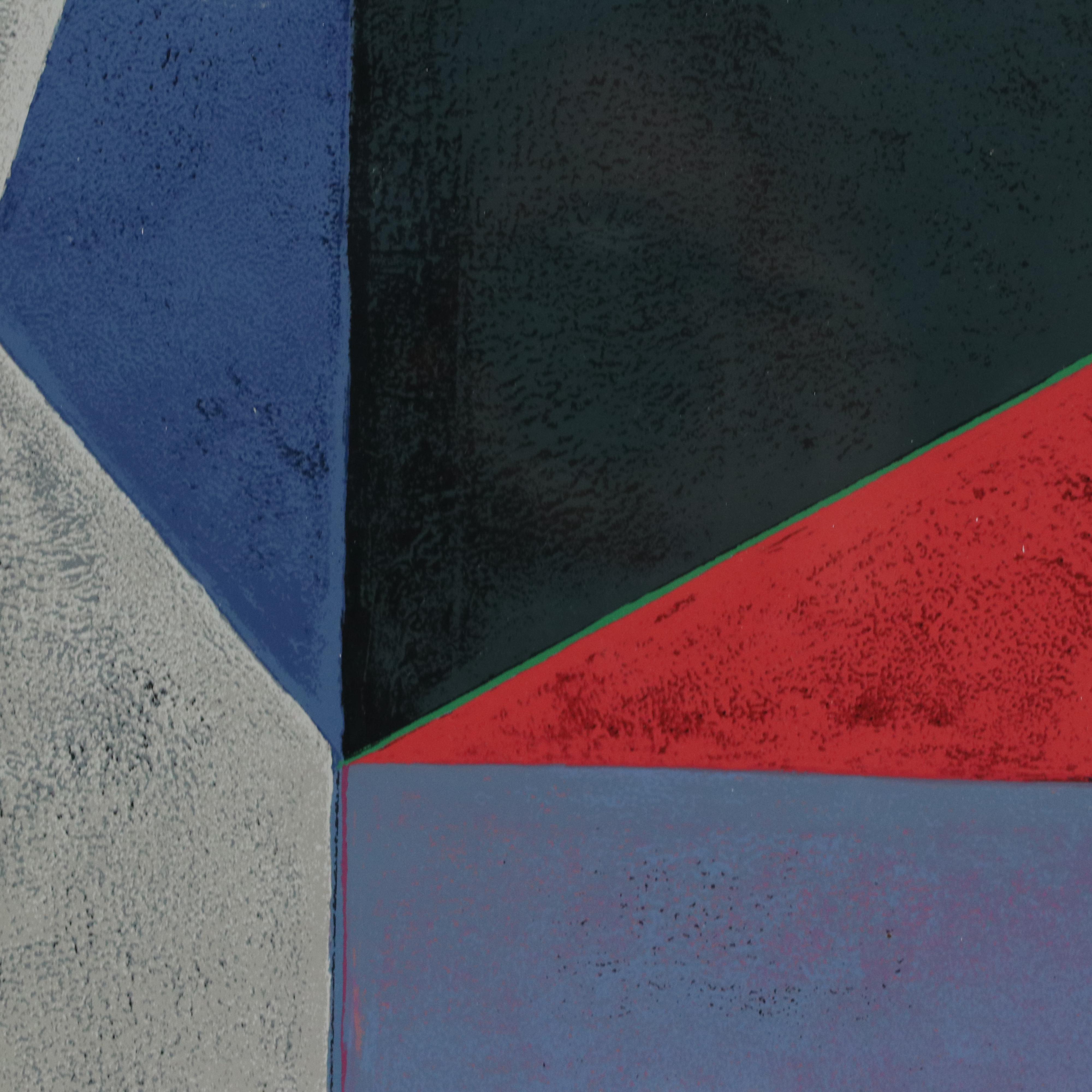 Douglas K. Morris Abstract Embellished Serigraph, Late 20th Century