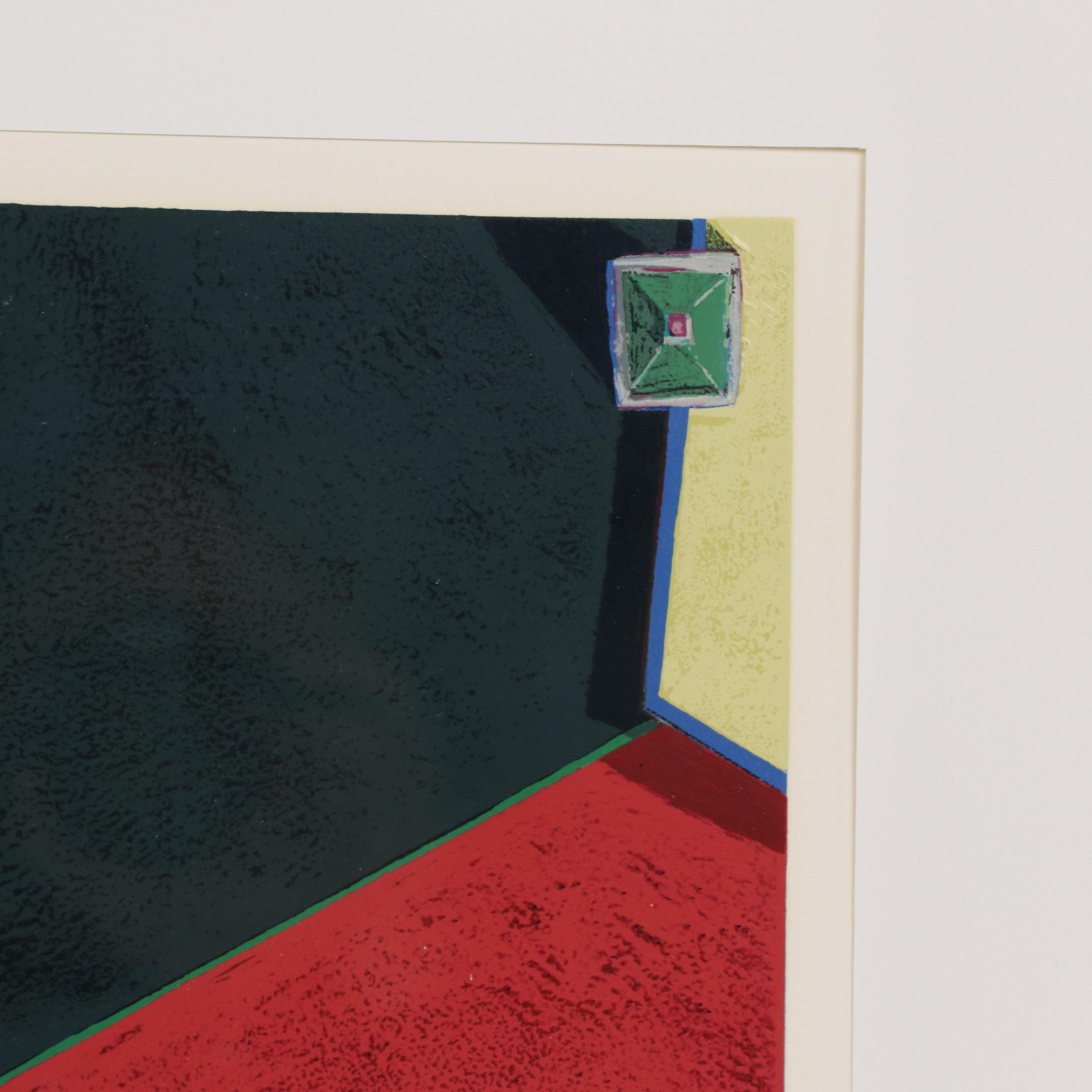 Douglas K. Morris Abstract Embellished Serigraph, Late 20th Century