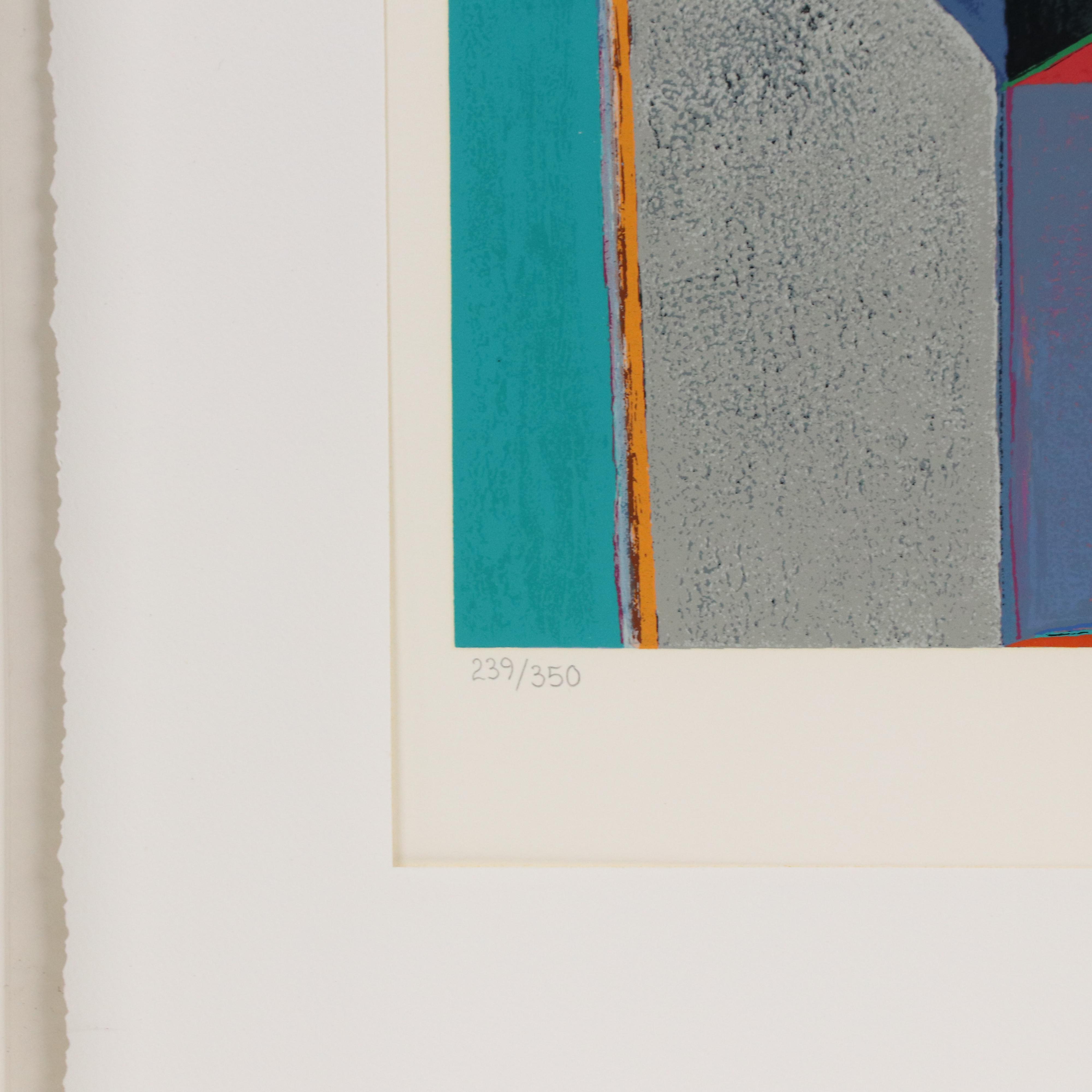Douglas K. Morris Abstract Embellished Serigraph, Late 20th Century